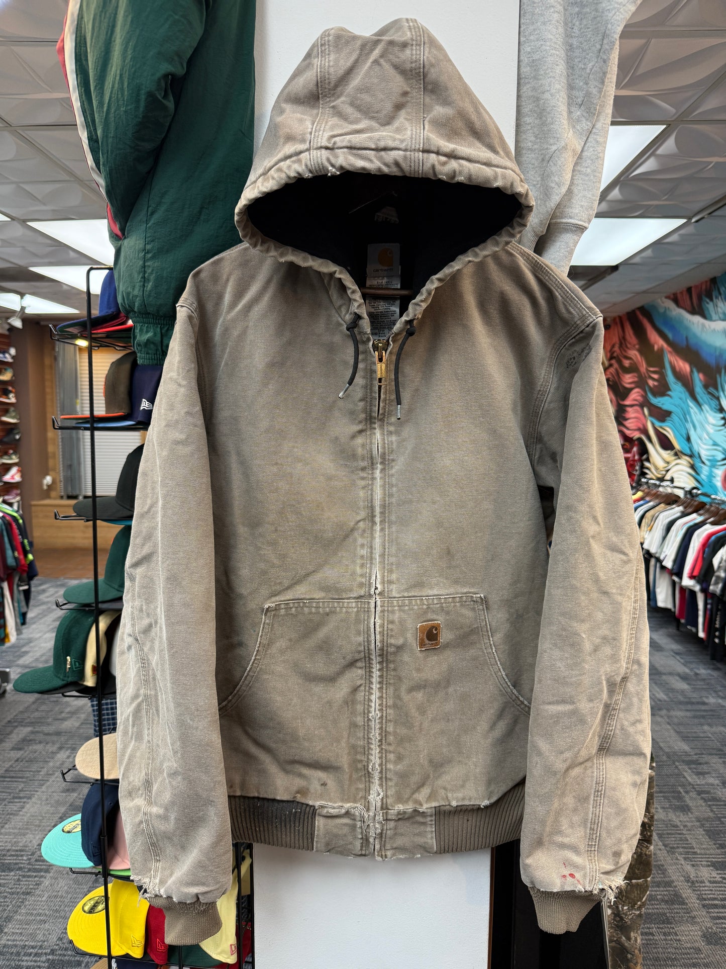 Vintage Carhartt Light Brown Hooded Jacket