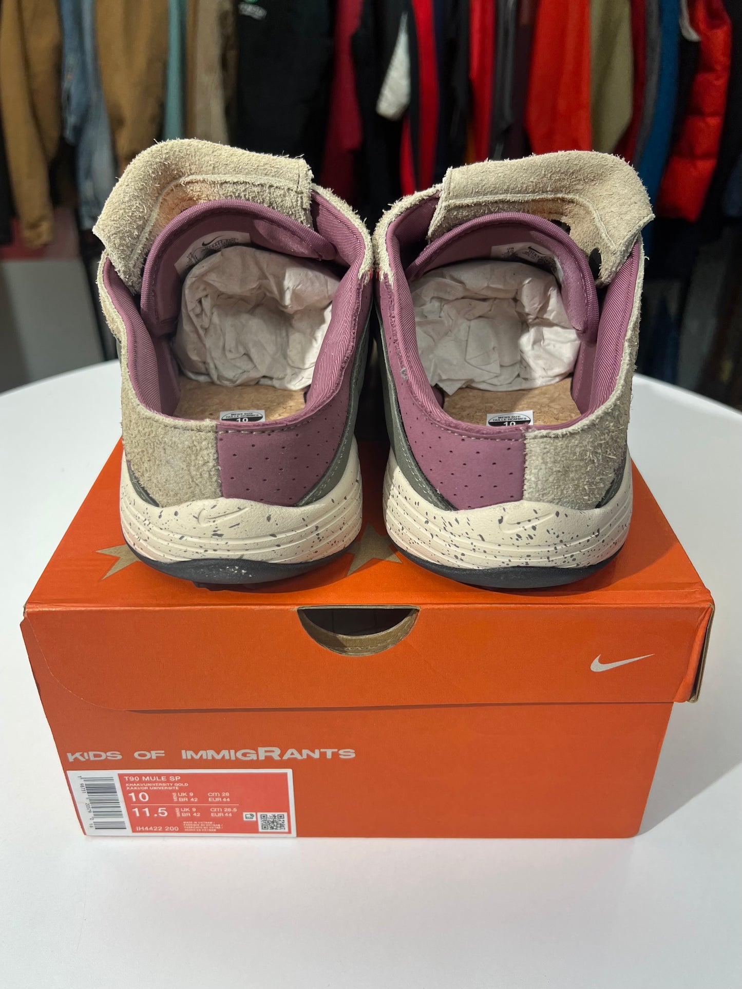 New Nike Kids of Immigrants T90 Mule Khaki University Gold