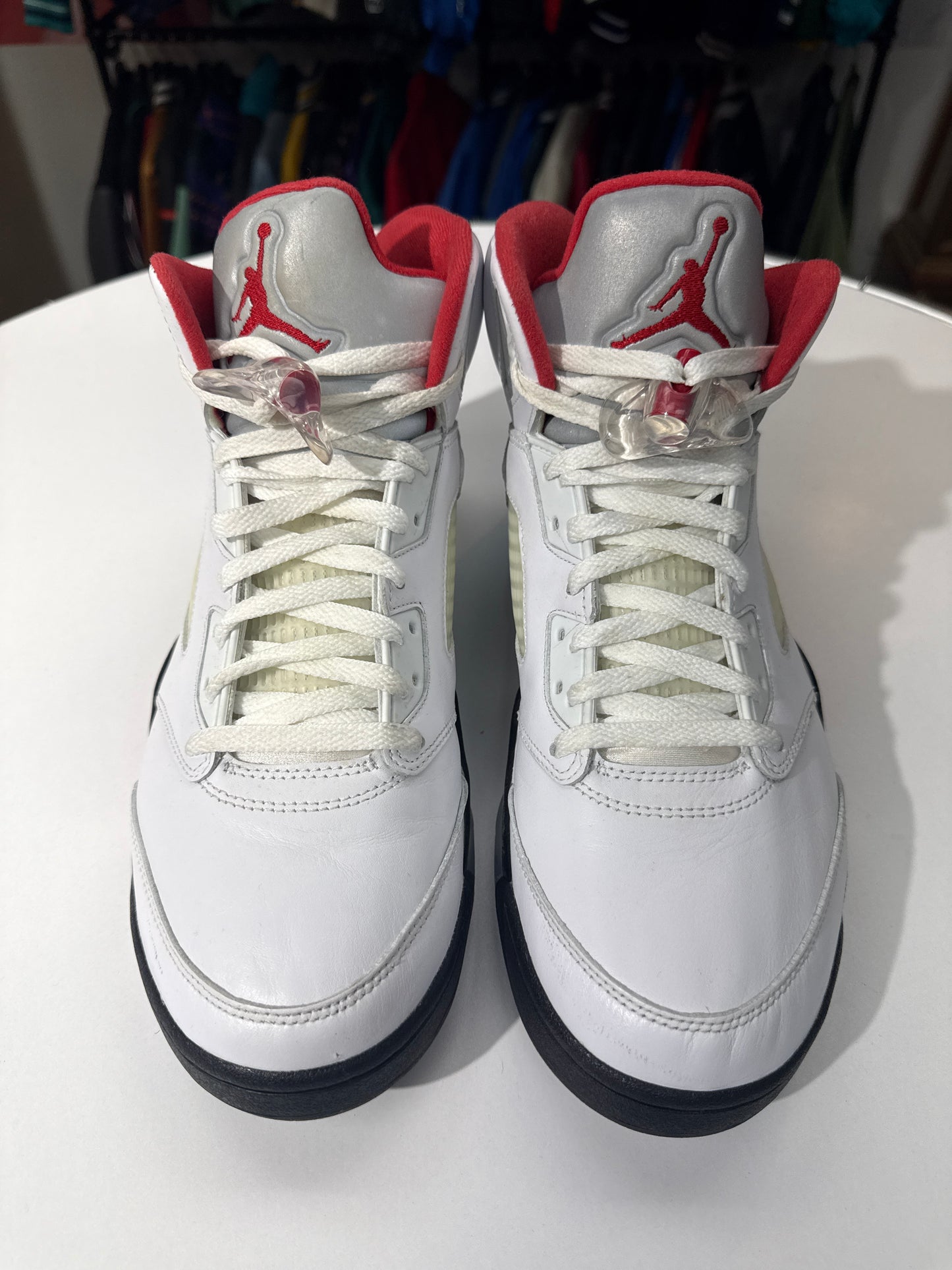 Preowned Jordan 5 Fire Red Silver Tongue (2020)