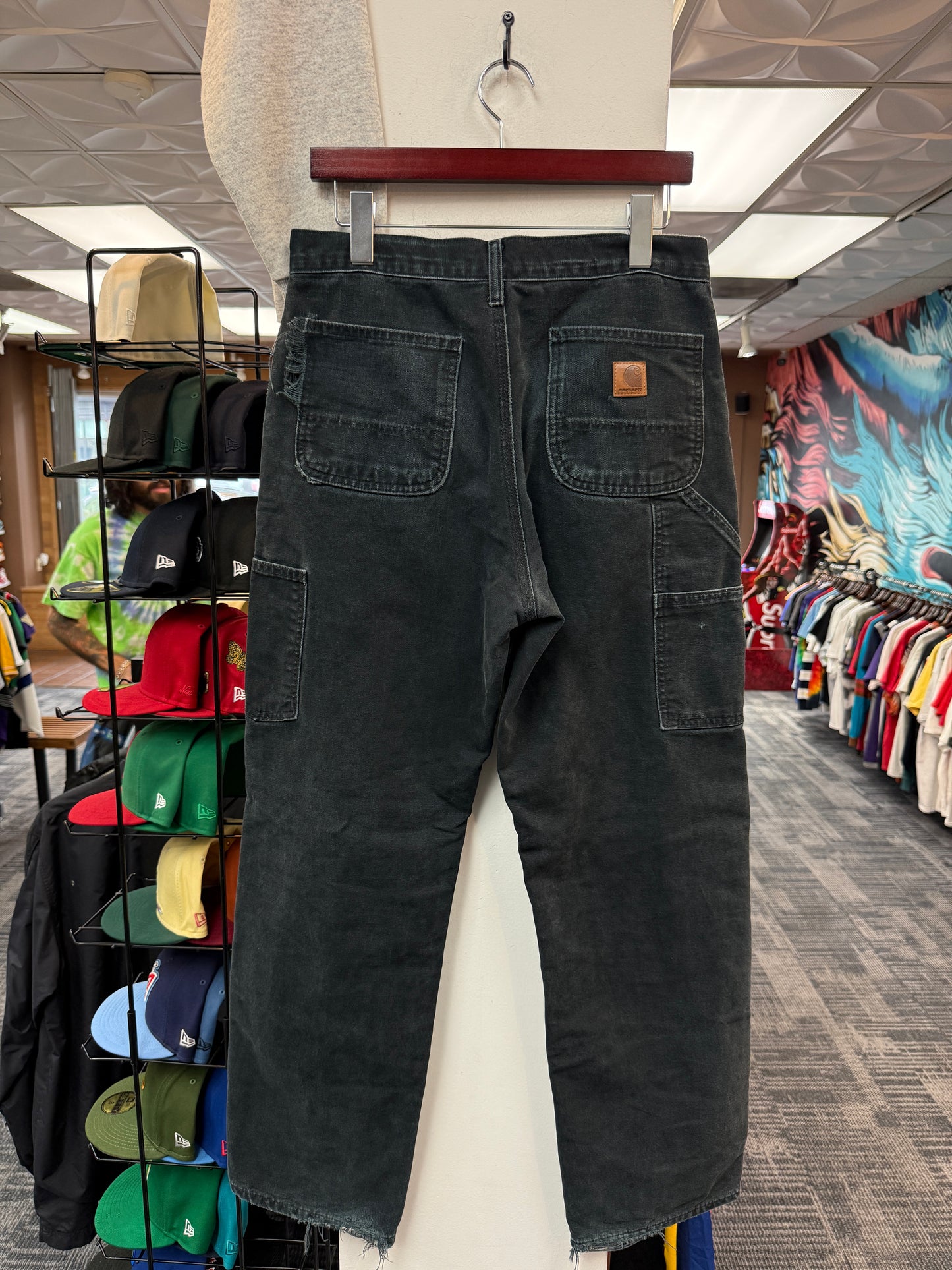 Vintage Black Carhartt Flannel Lined Pants
