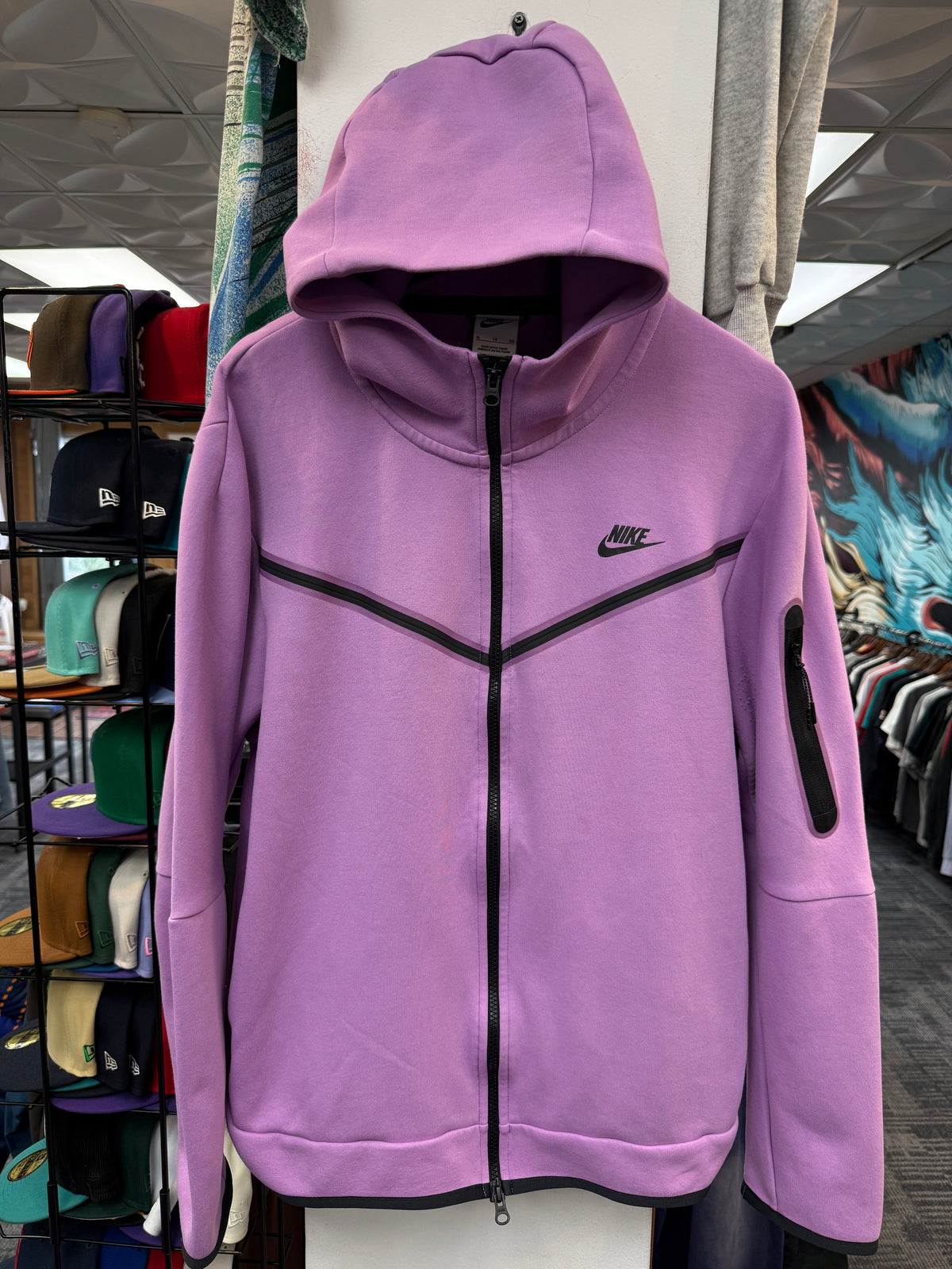 Nike Purple Tech Fleece Zip Hoodie