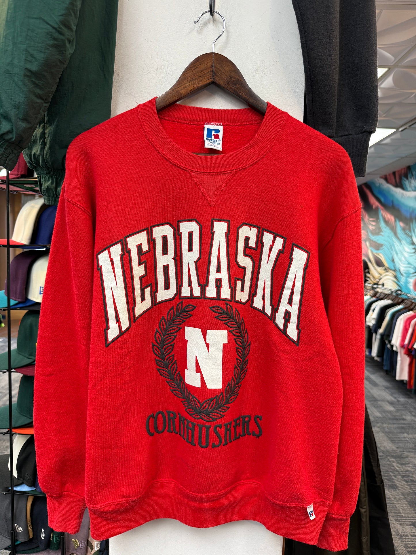Vintage Nebraska Red Crew