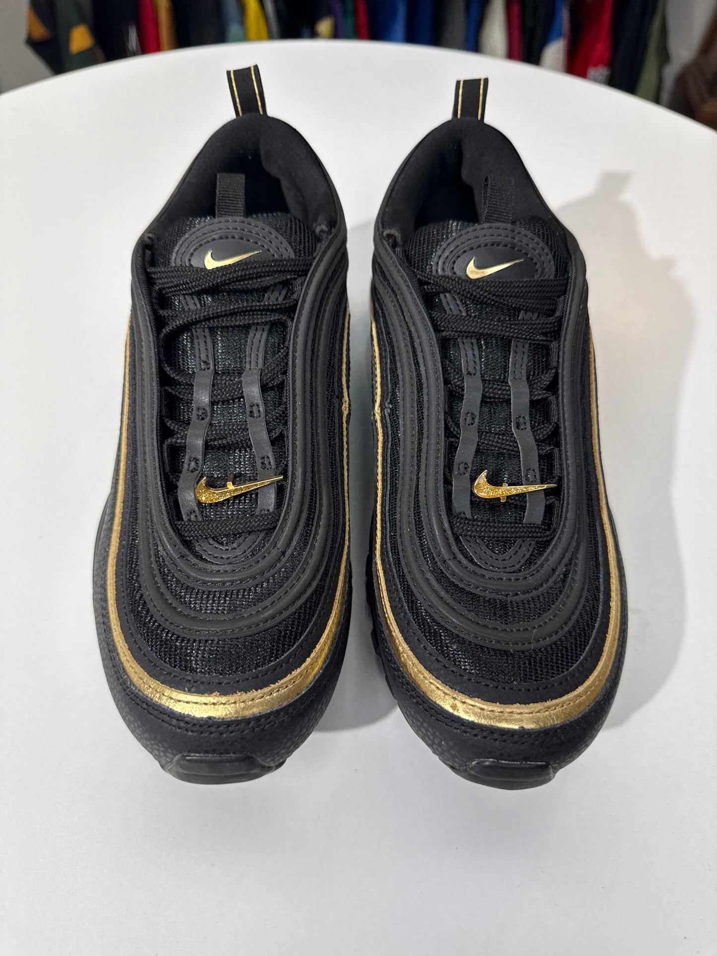 Preowned Nike Air Max 97 CM Black Metallic Gold