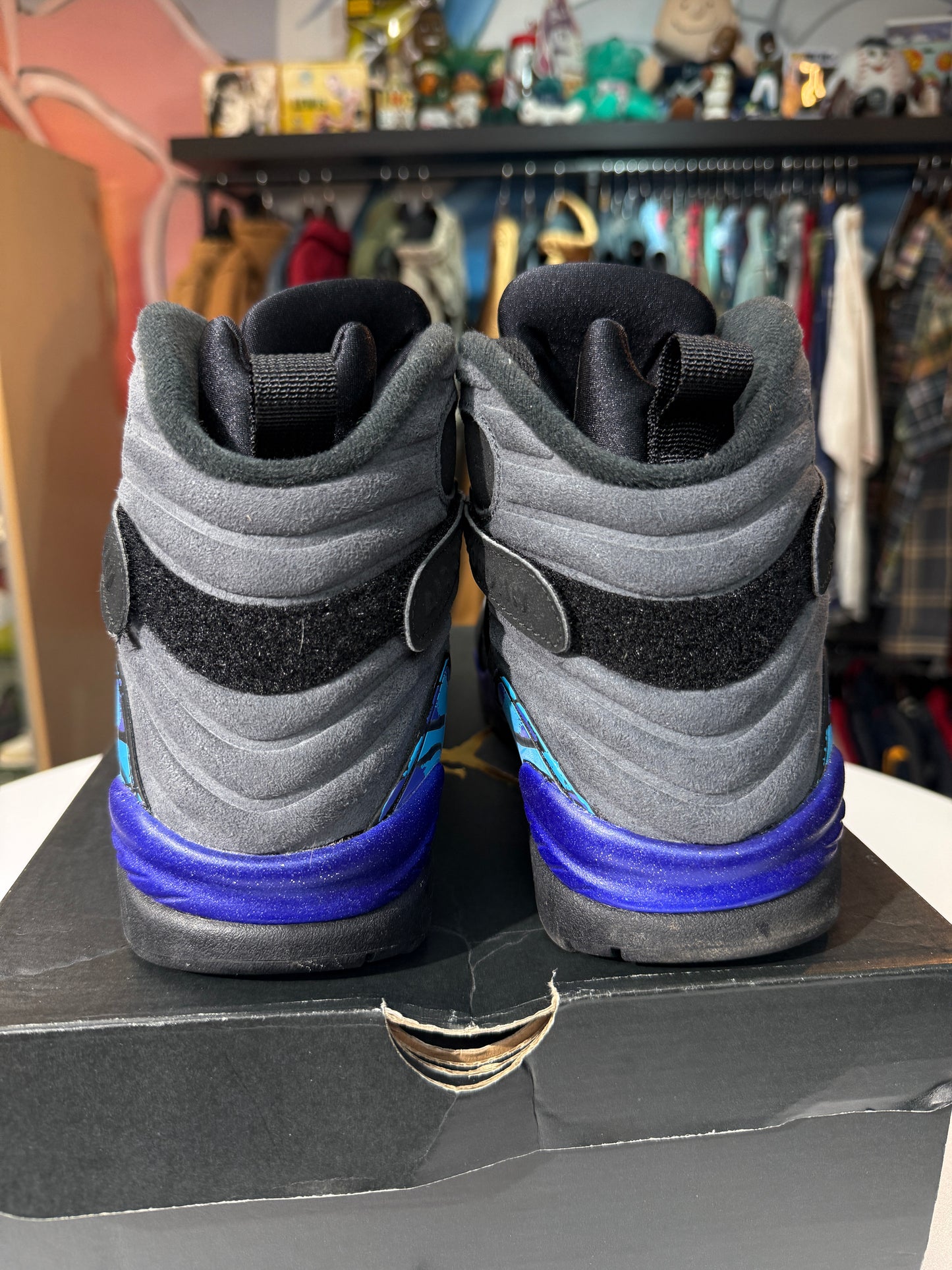 Preowned Aqua Jordan 8 (2015)