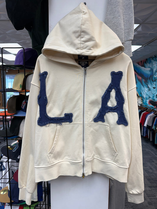 Memory Lane Park Cream Zip Up