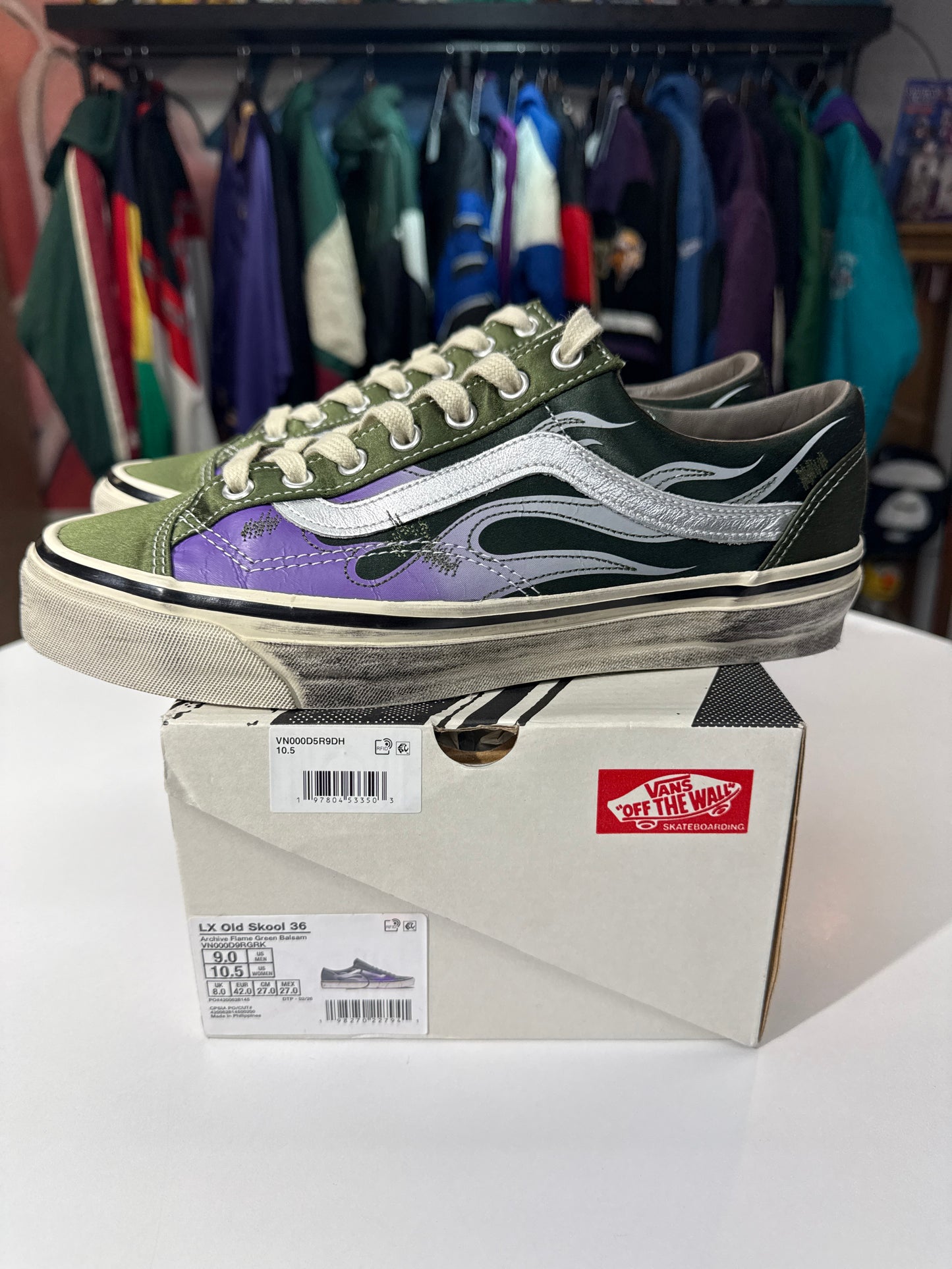 Preowned Vans LX Old Skool Archive Flame Green