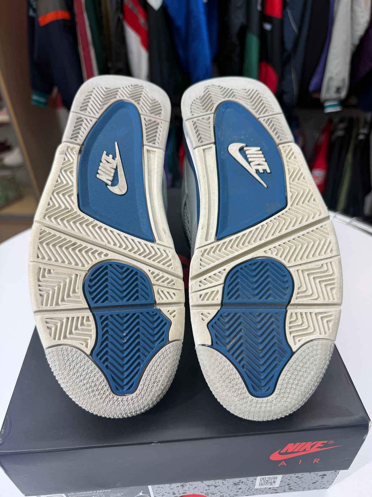 Preowned Military Blue Jordan 4