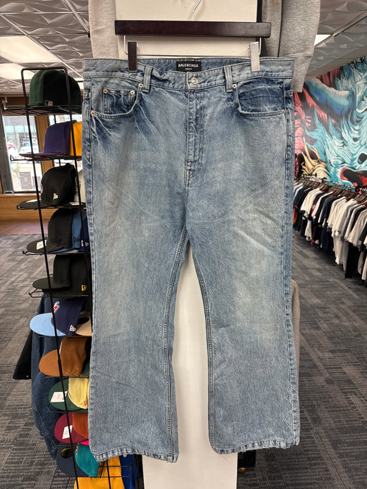 Balenciaga Light Wash Lost Tapes Flare Jeans