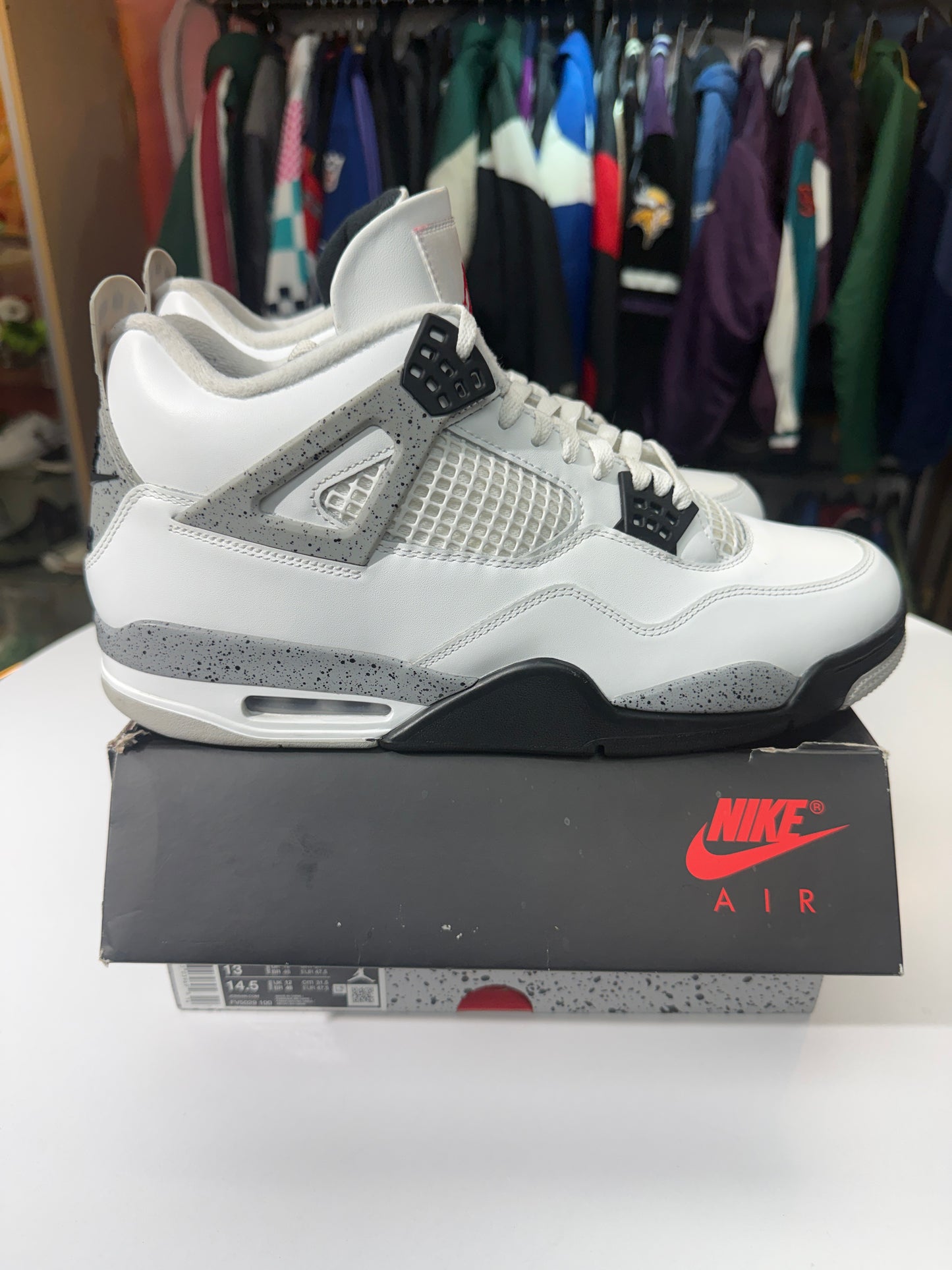 Preowned White Cement Jordan 4 (2025)