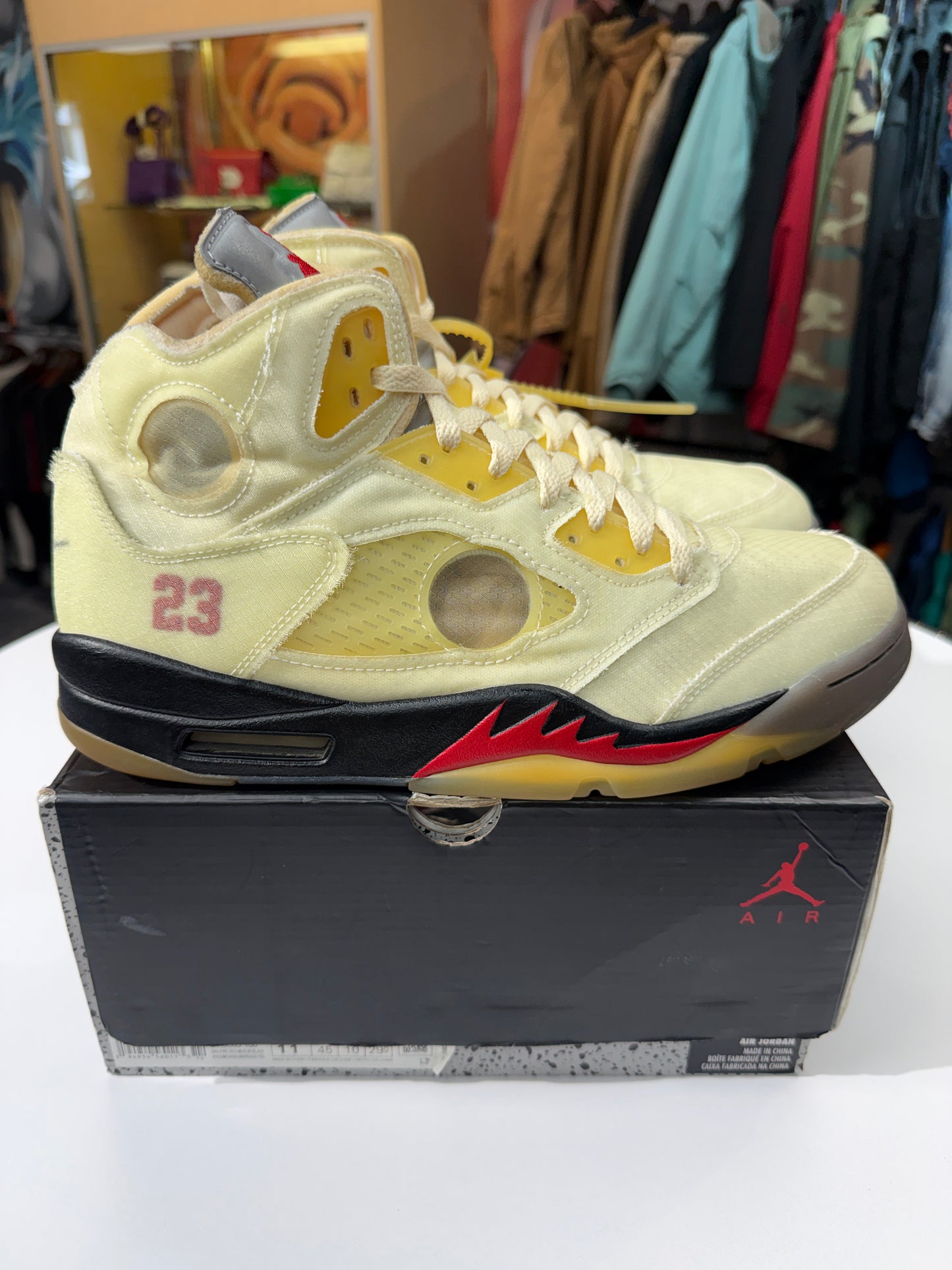 Preowned Sail Off-White Jordan 5