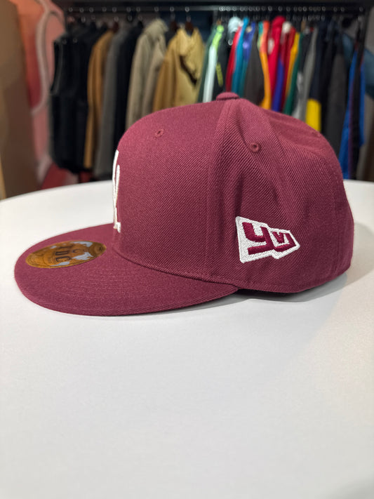 New Playboi Carti Opium YVL Fitted Hat (Burgundy)