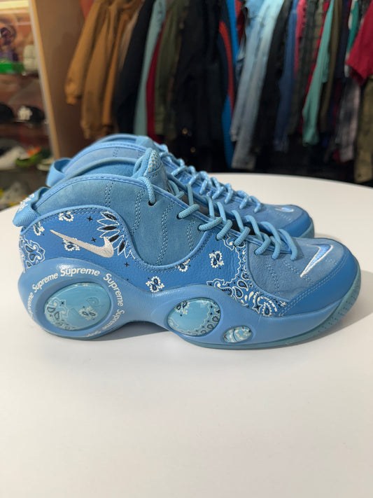 Preowned Supreme University Blue Air Zoom Flight 95