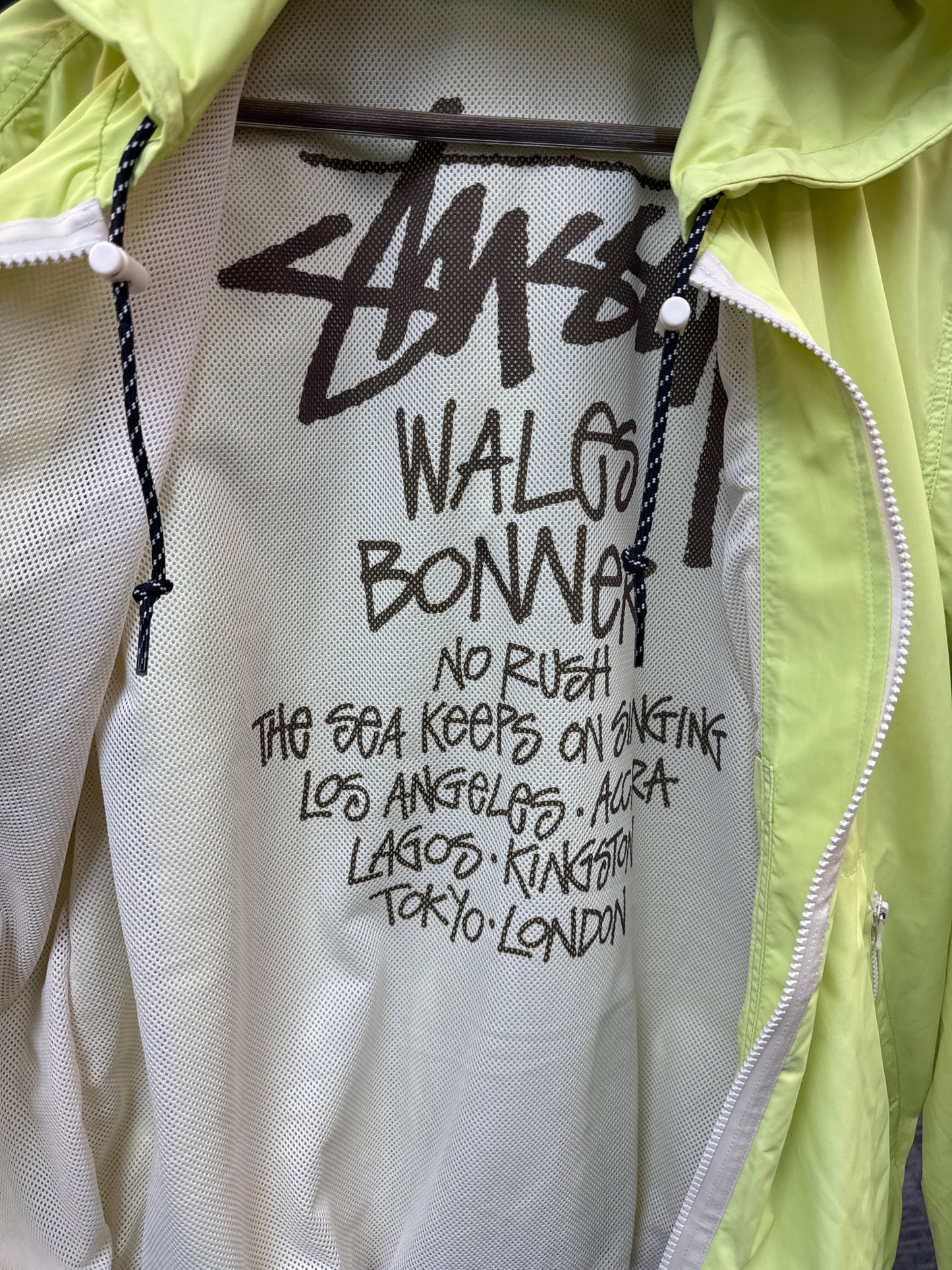 New Stussy Wales Bonner Lime Windbreaker