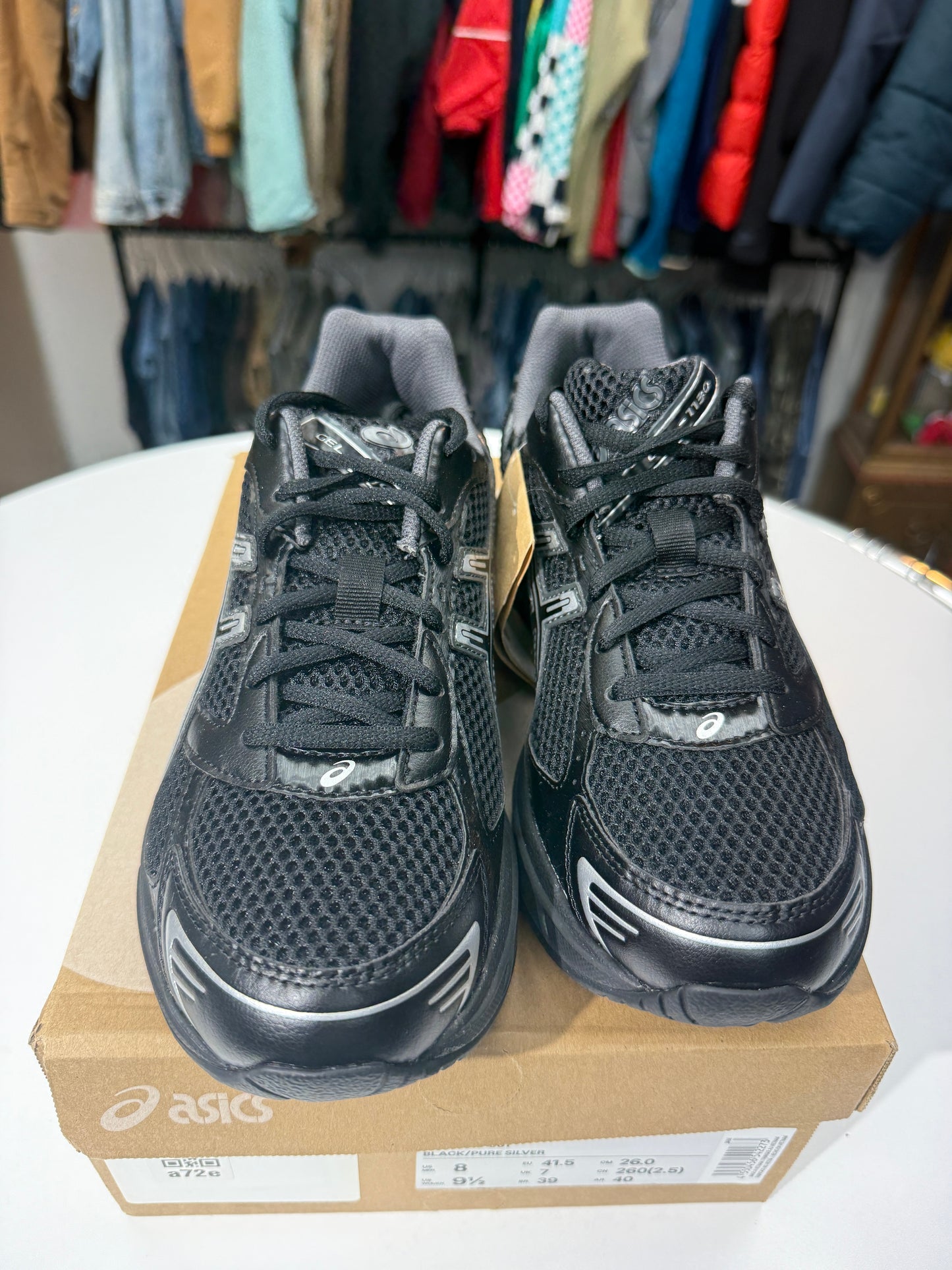 New Black Pure Silver Asics Gel-1130