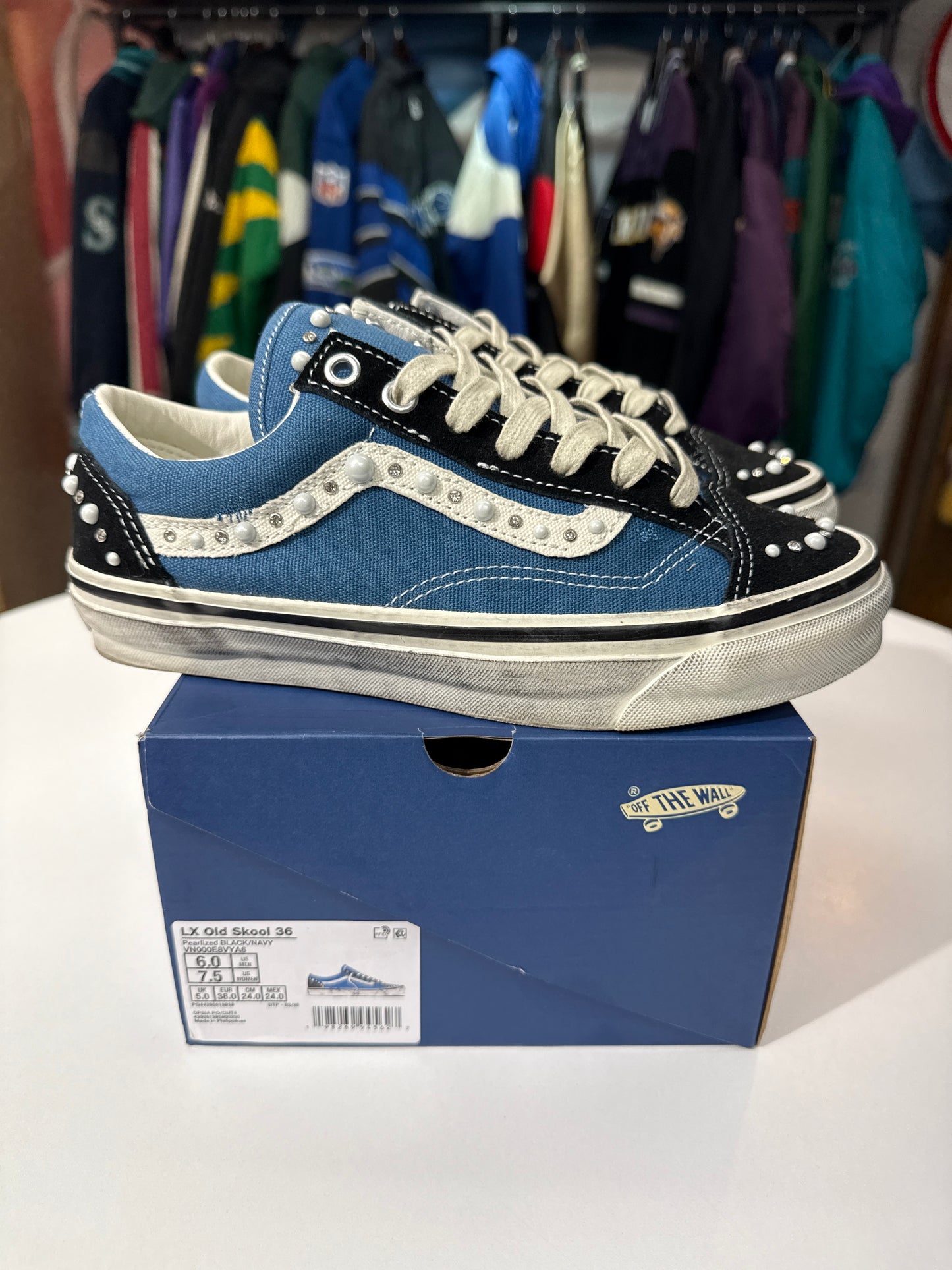 Preowned Vans LX Old Skool 36 Pearlized Pack Navy