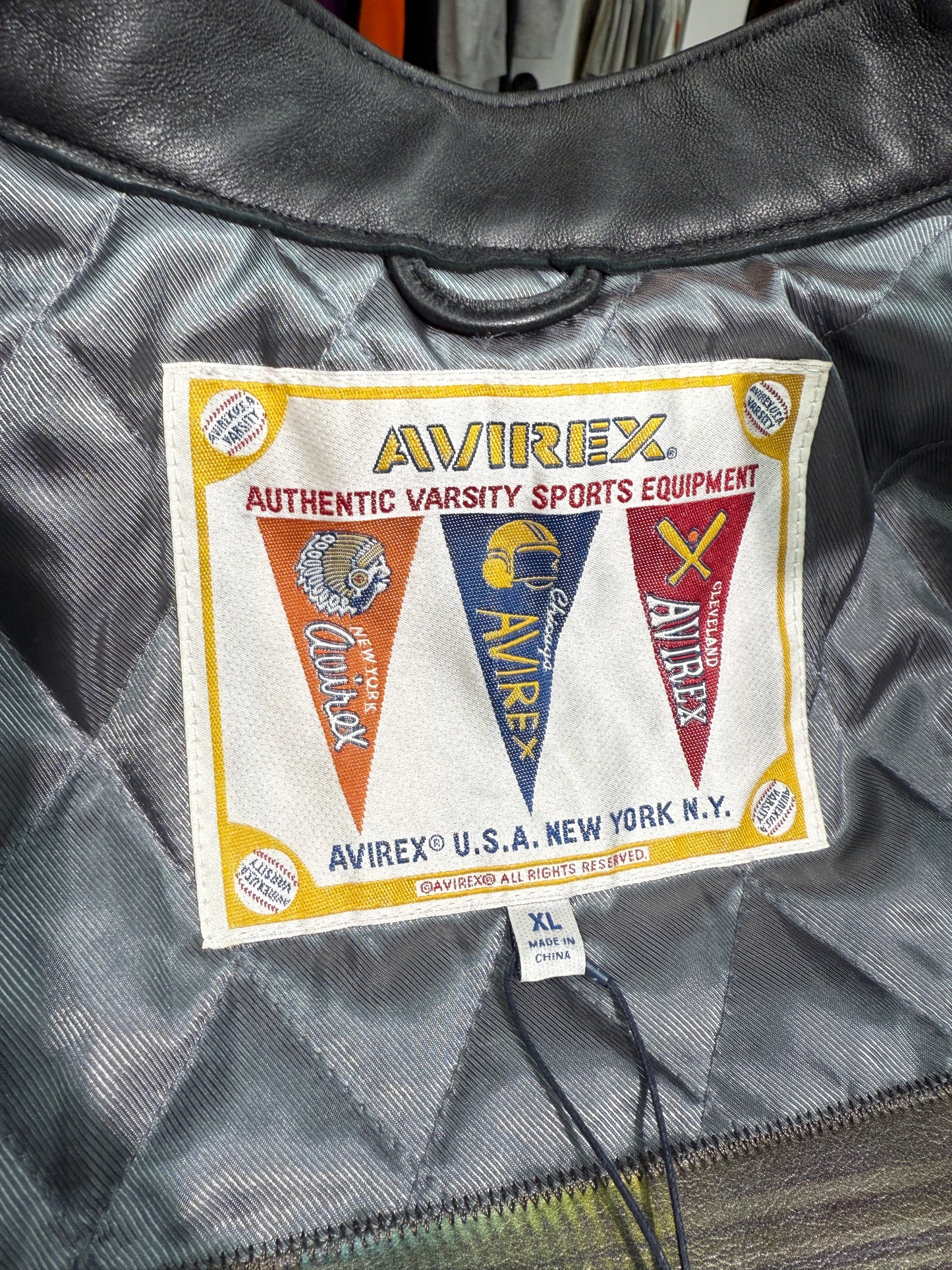 Avirex Lone Wolf Racer Leather Jacket Lime Green