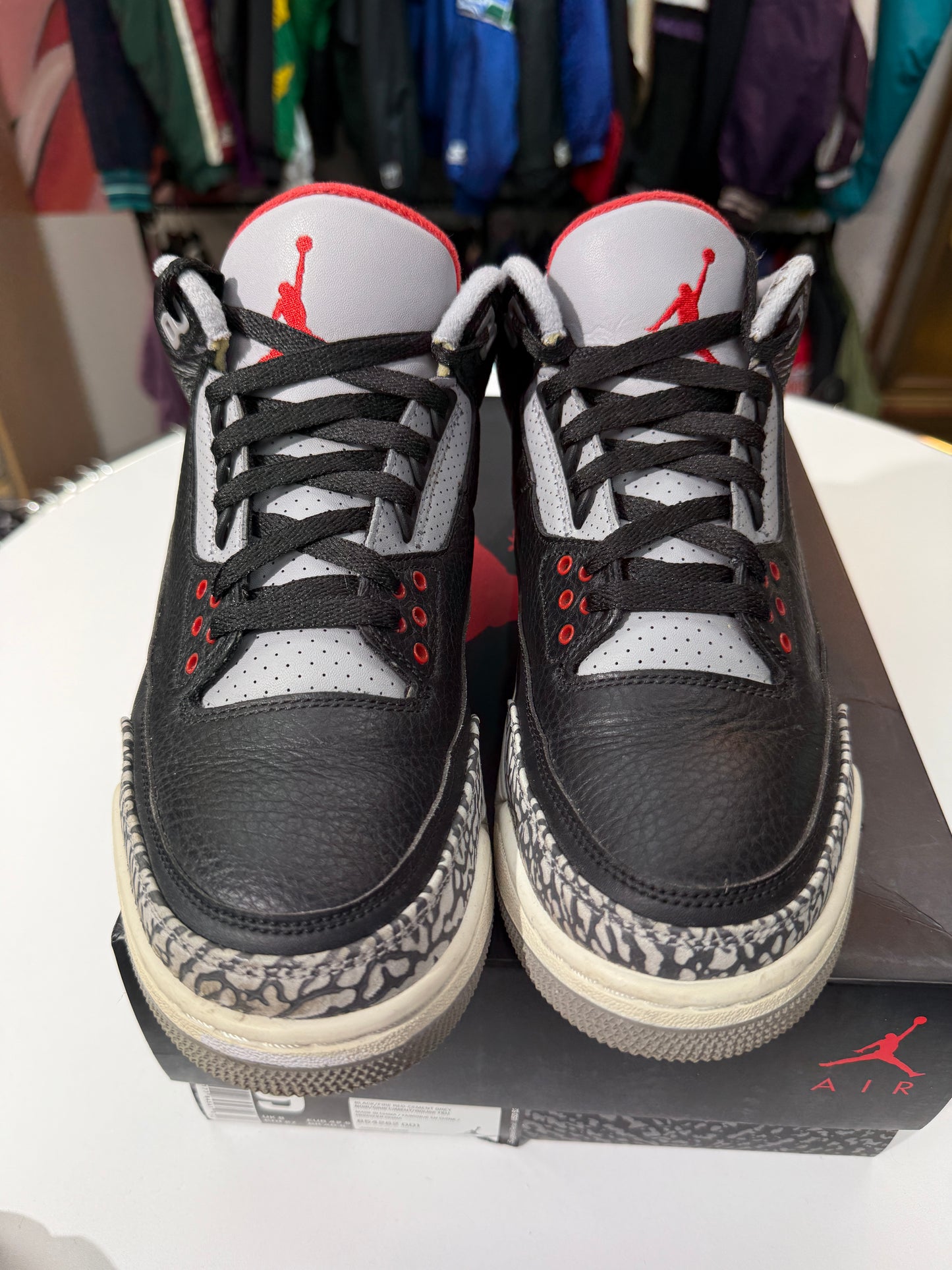 Preowned Black Cement Jordan 3