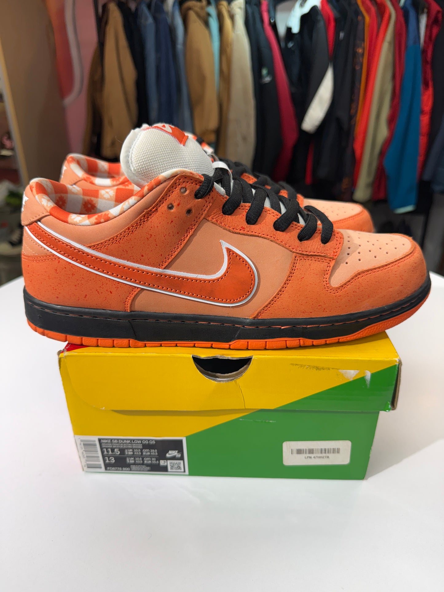 Preowned Orange Lobster Nike SB Dunk Low