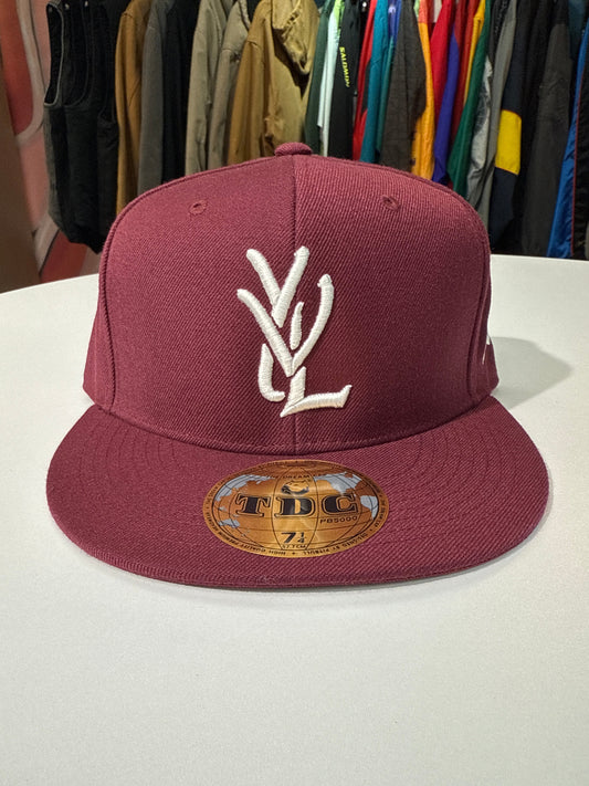 New Playboi Carti Opium YVL Fitted Hat (Burgundy)