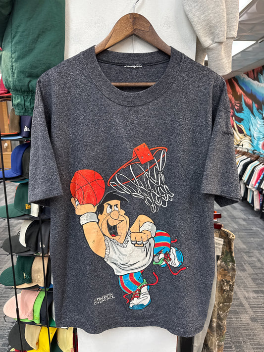 Vintage Cartoon Network Flintstones Slam Dunk Tee
