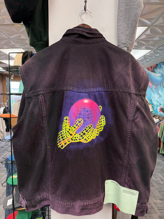 Off-White Globe Washed Denim Jacket