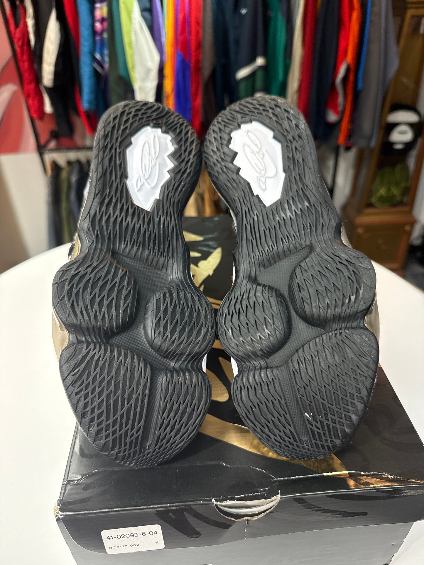 Preowned Black White LeBron 17