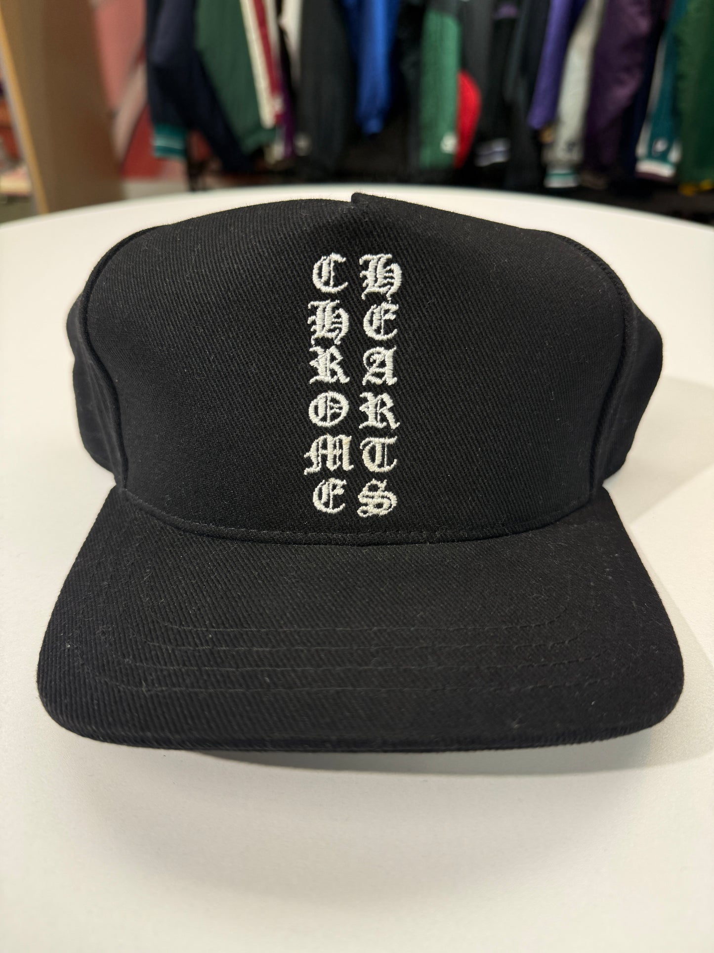 Chrome Hearts Vertical Logo Denim Cap