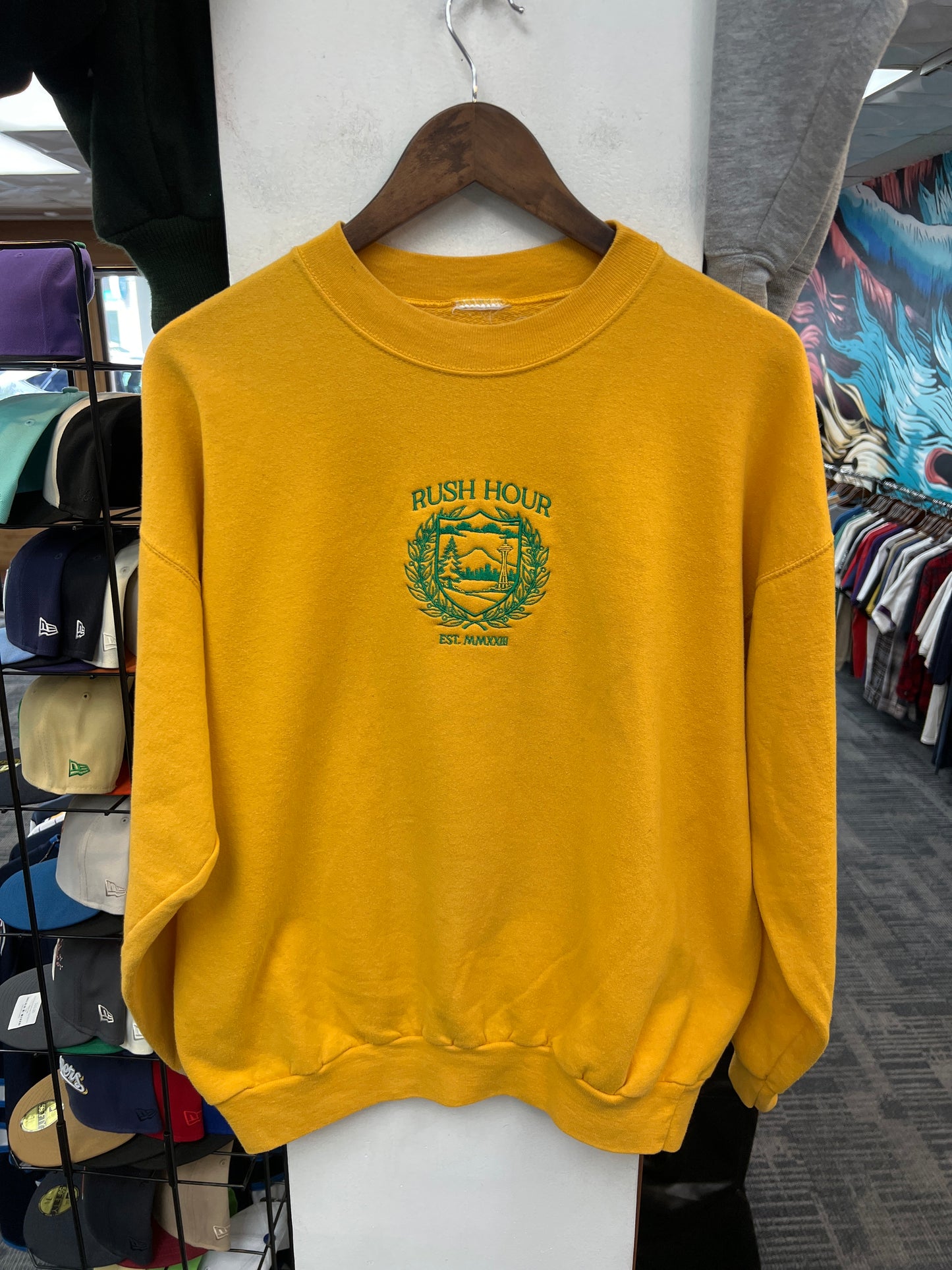 Rush Crest Yellow/Green “Sonics” Crewneck