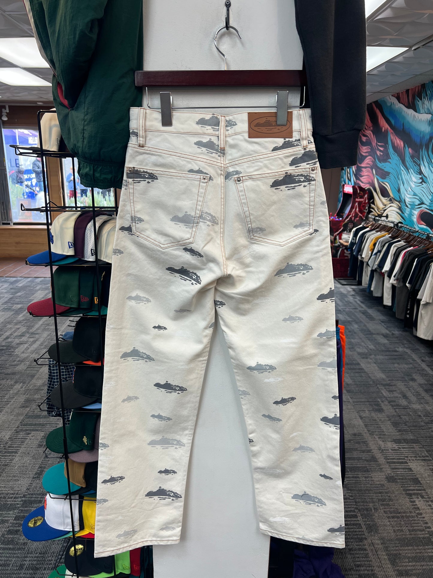 New Corteiz Alcatraz Pattern Denim Jeans