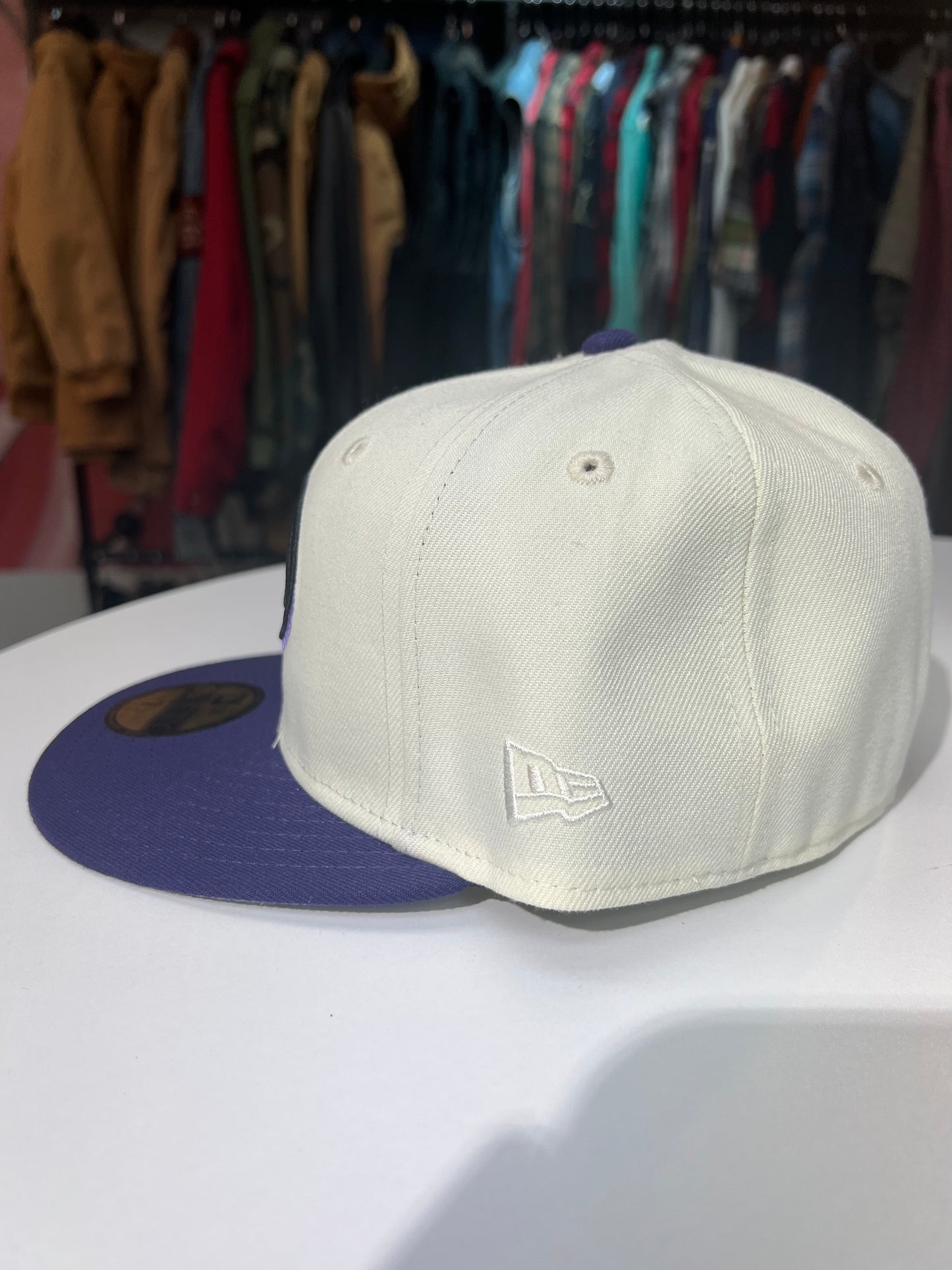 New Era Arizona Diamondbacks 
White Sidepatch Fitted Cap
