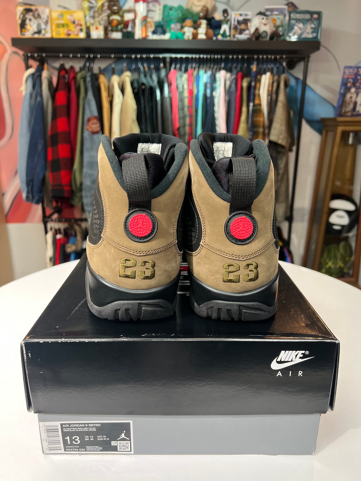 Preowned Jordan 9 Olive (2024)