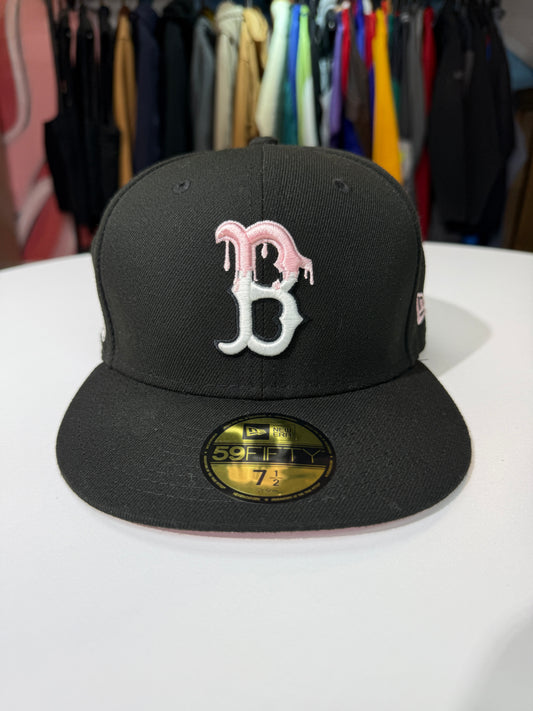 Pink Drip Boston Reds Fitted
