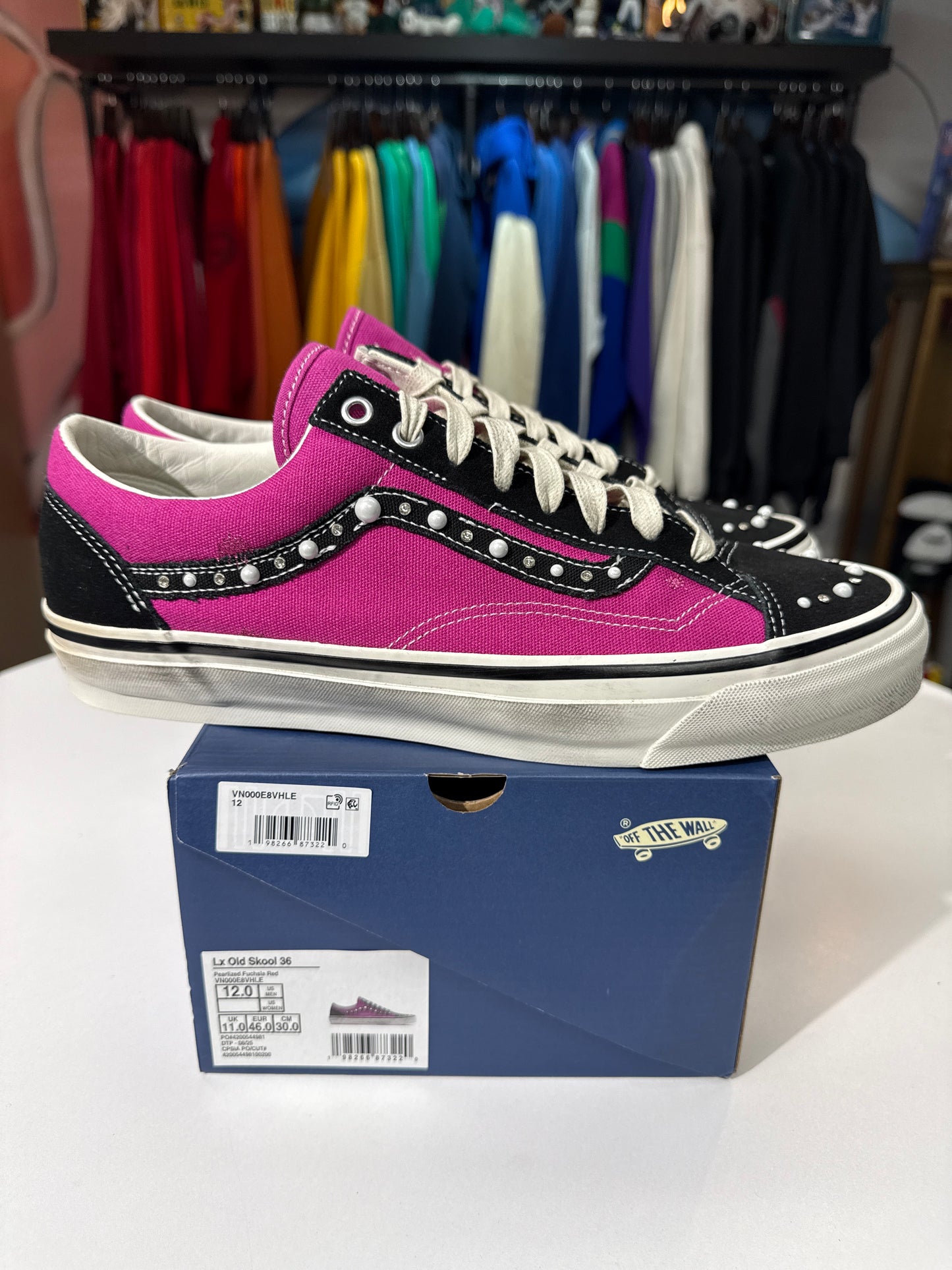 Preowned Vans OTW Old Skool 36 Pearlized Pink