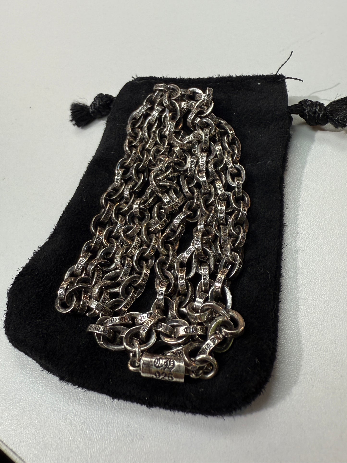 New Chrome Hearts 30” Paper Chain Necklace