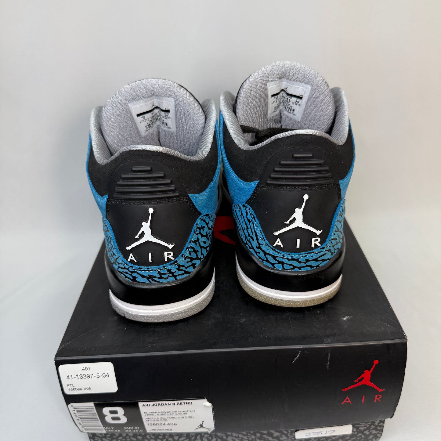 Jordan 3 Powder Blue Preowned