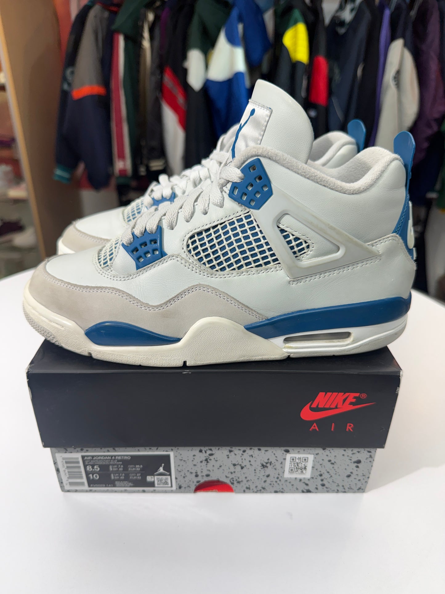 Preowned Military Blue Jordan 4