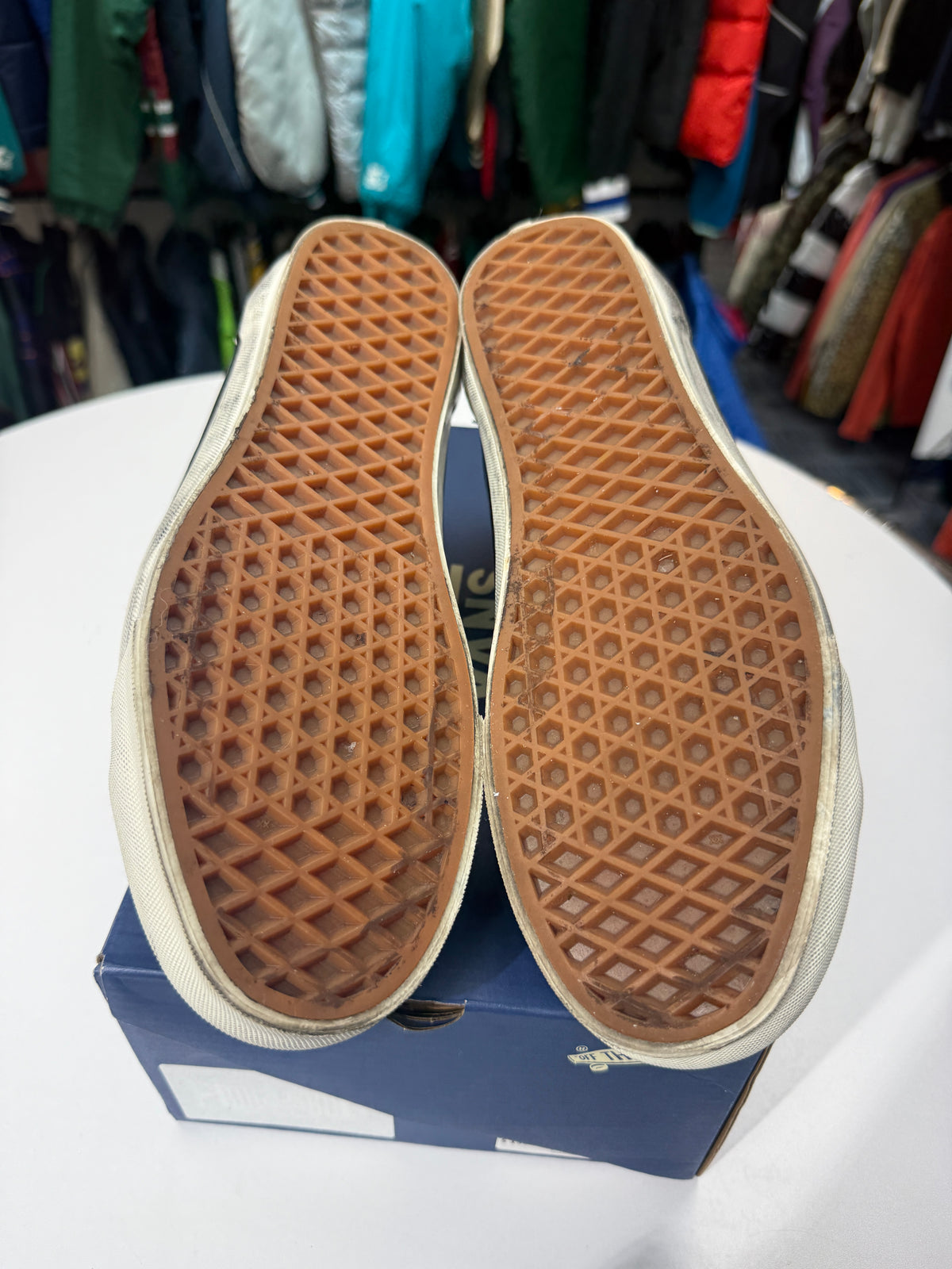 Preowned Navy Pearlized Vans LX Old Skool 36