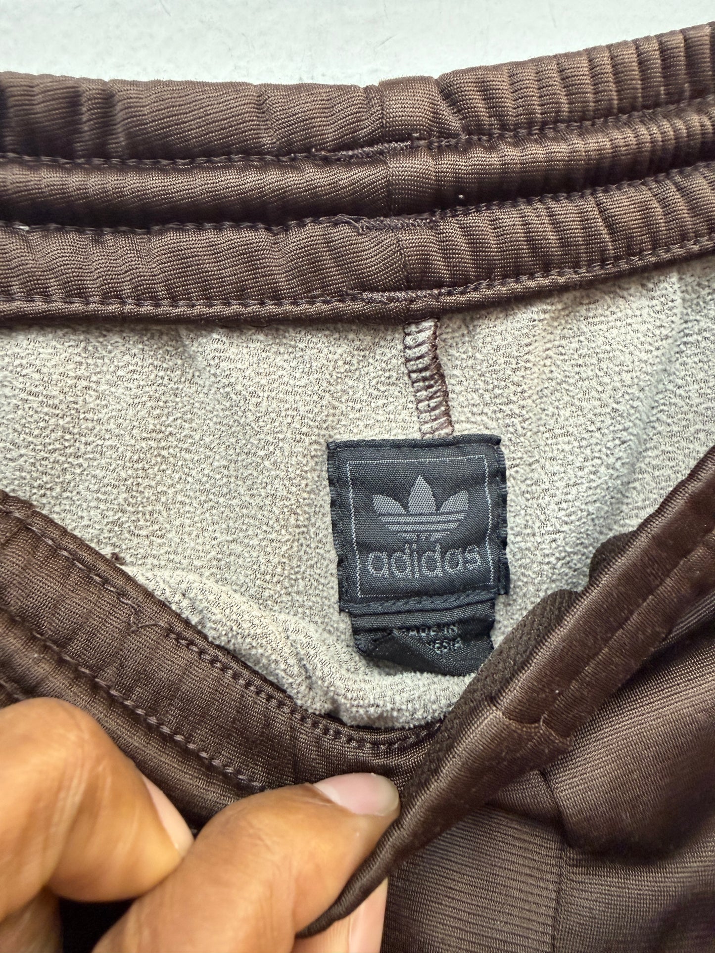 Vintage Adidas Brown Pleated Sweats