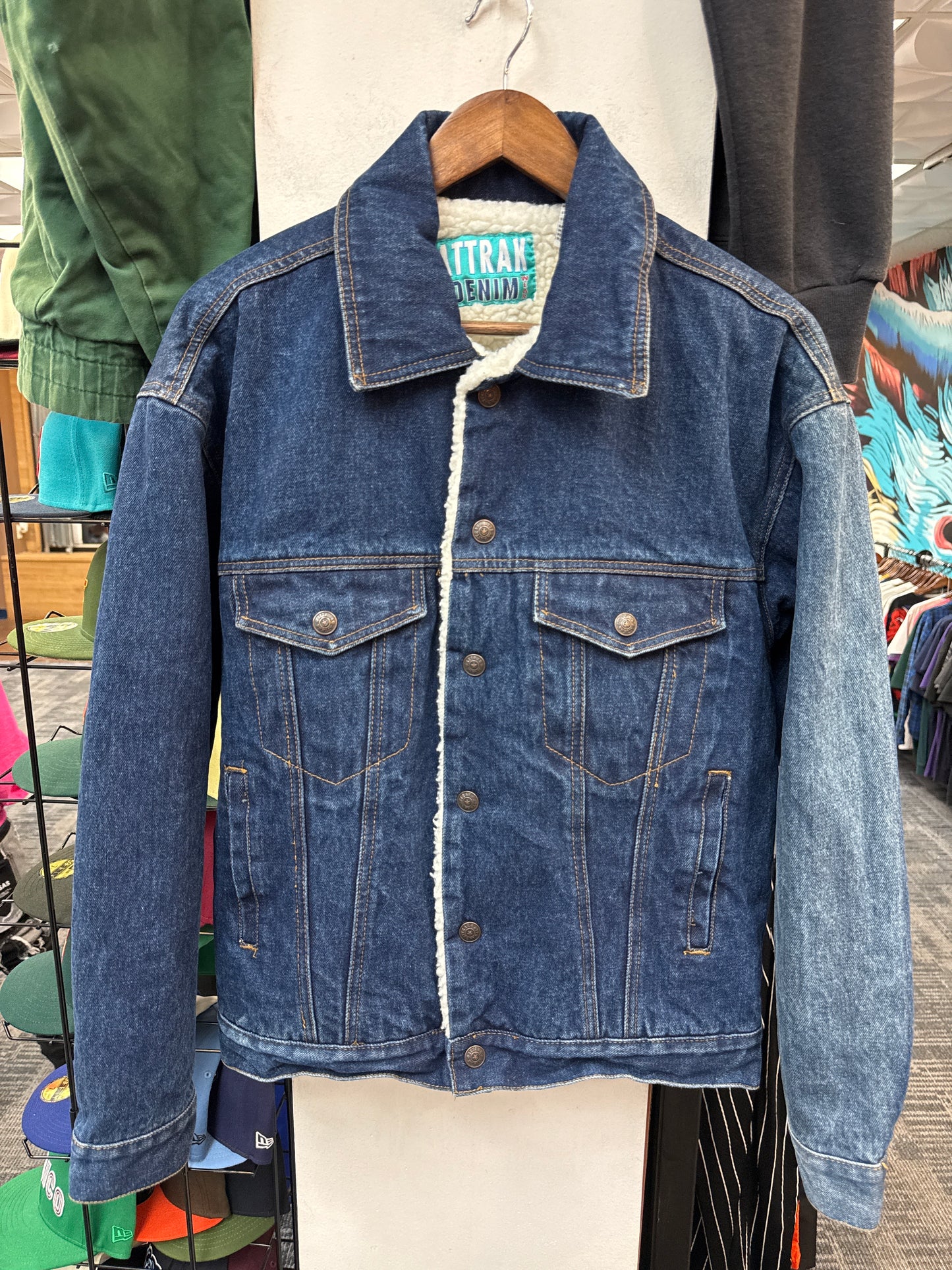 Vintage Attrak Sherpa Denim Jacket