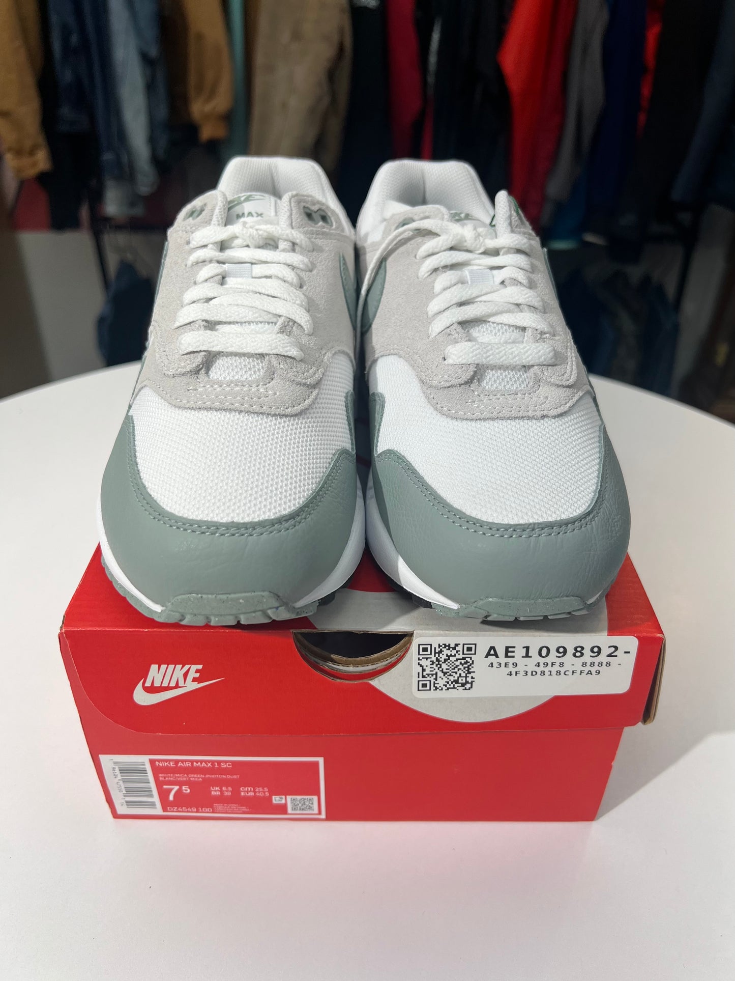 New Nike Air Max 1 Mica Green/White
