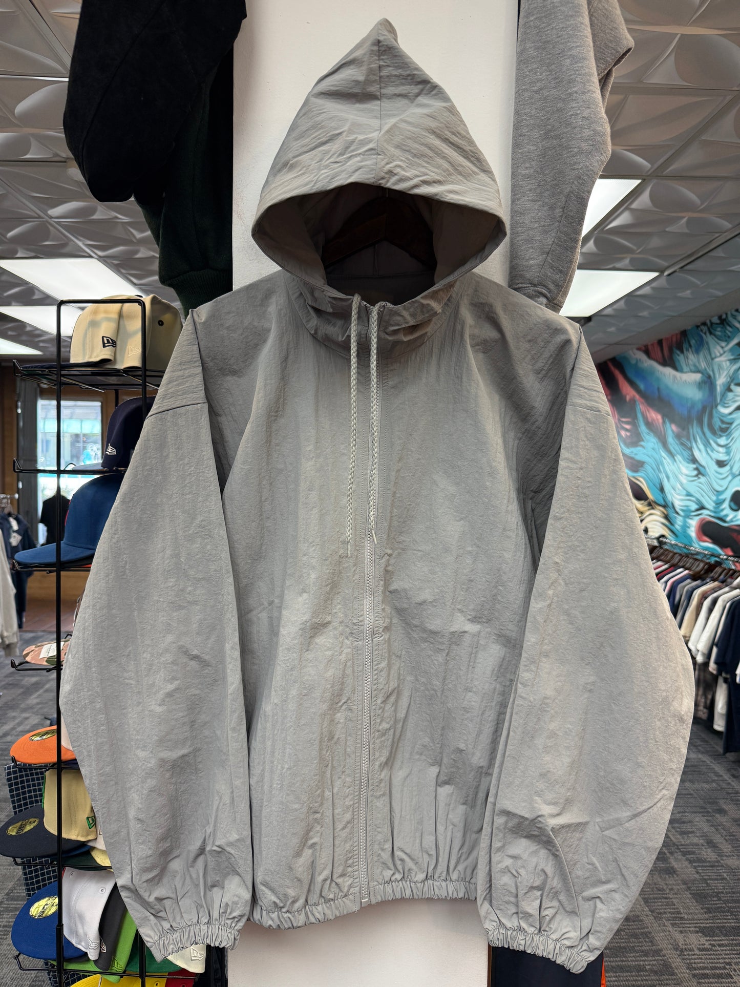 New Yeezy Grey Windbreaker Jacket