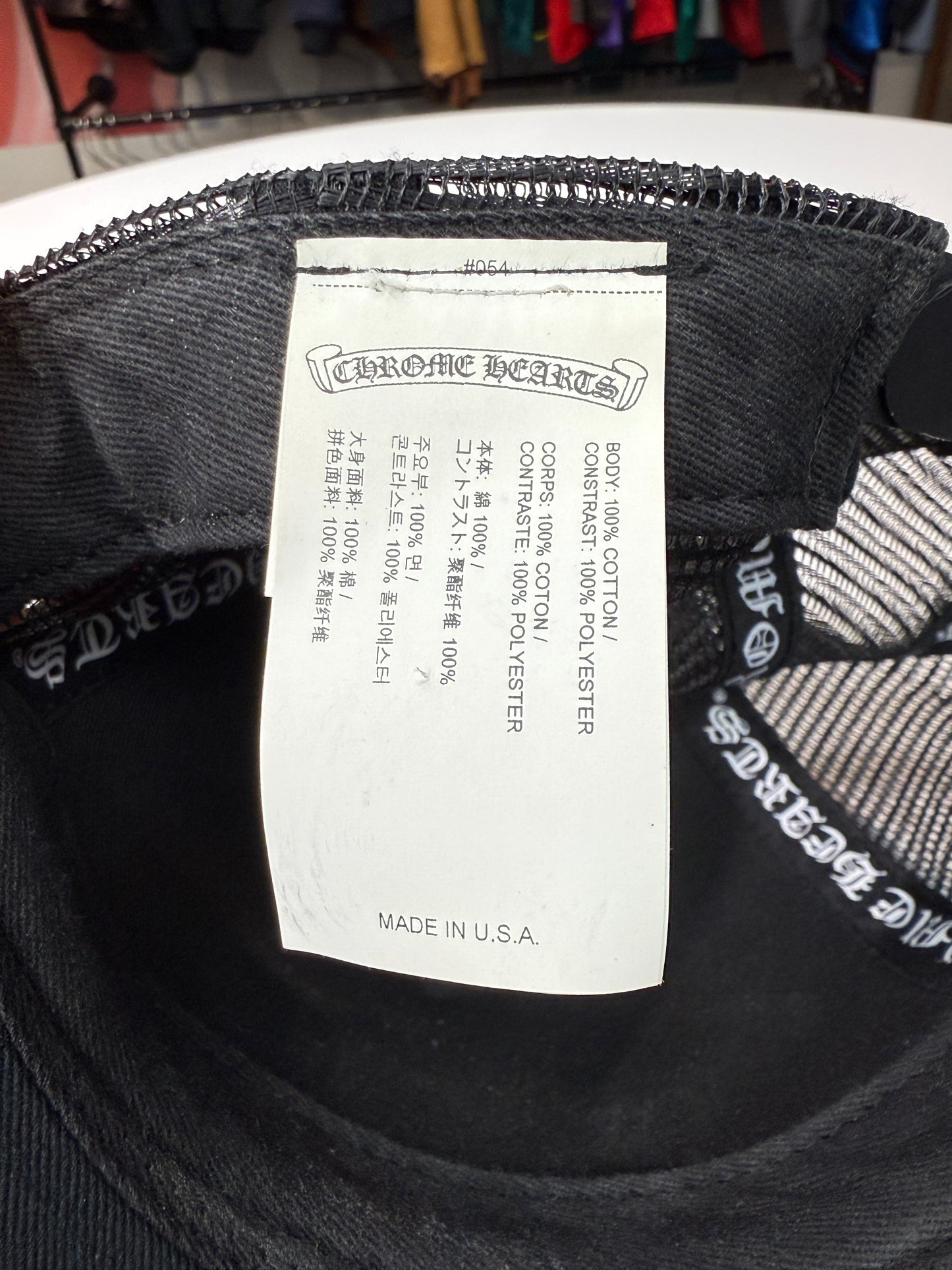 Chrome Hearts Eye Chart Trucker Hat