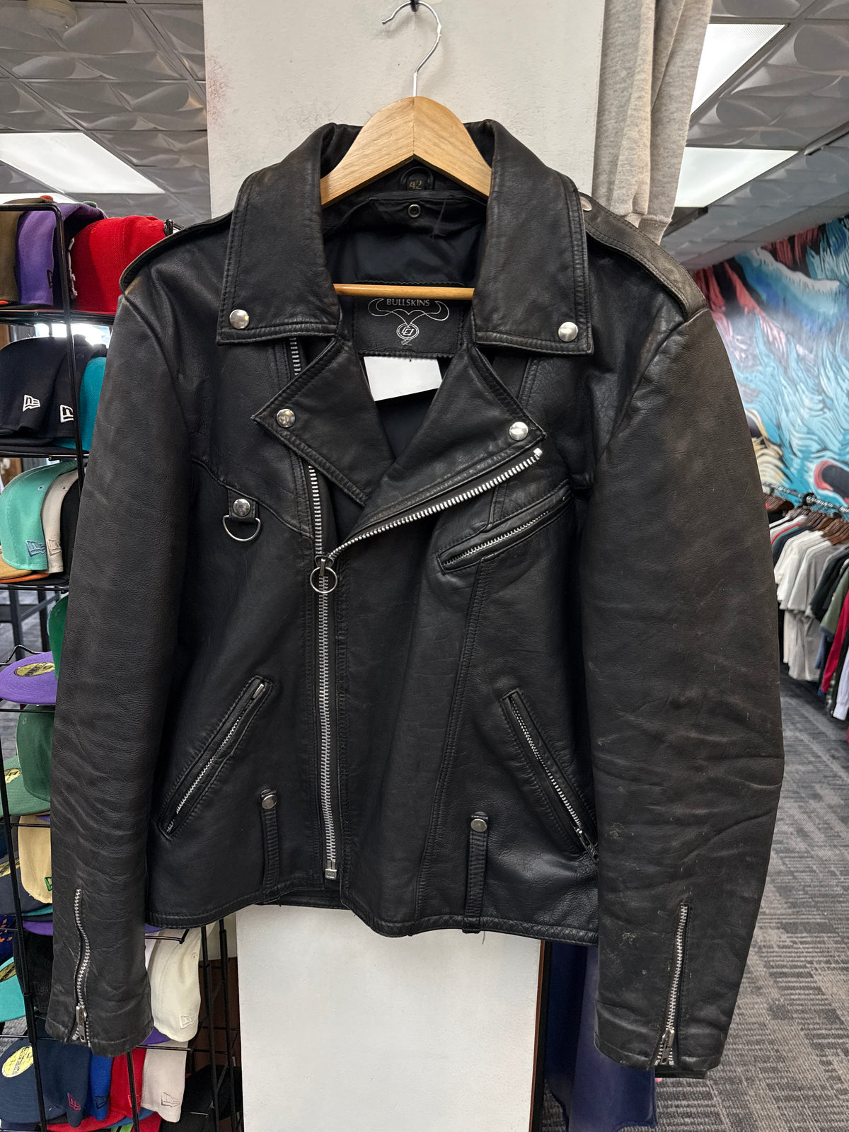 Vintage Bullskins Leather Biker Jacket