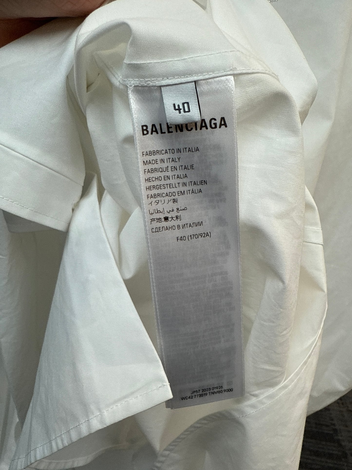 New Balenciaga Oversized Crystal Button Up