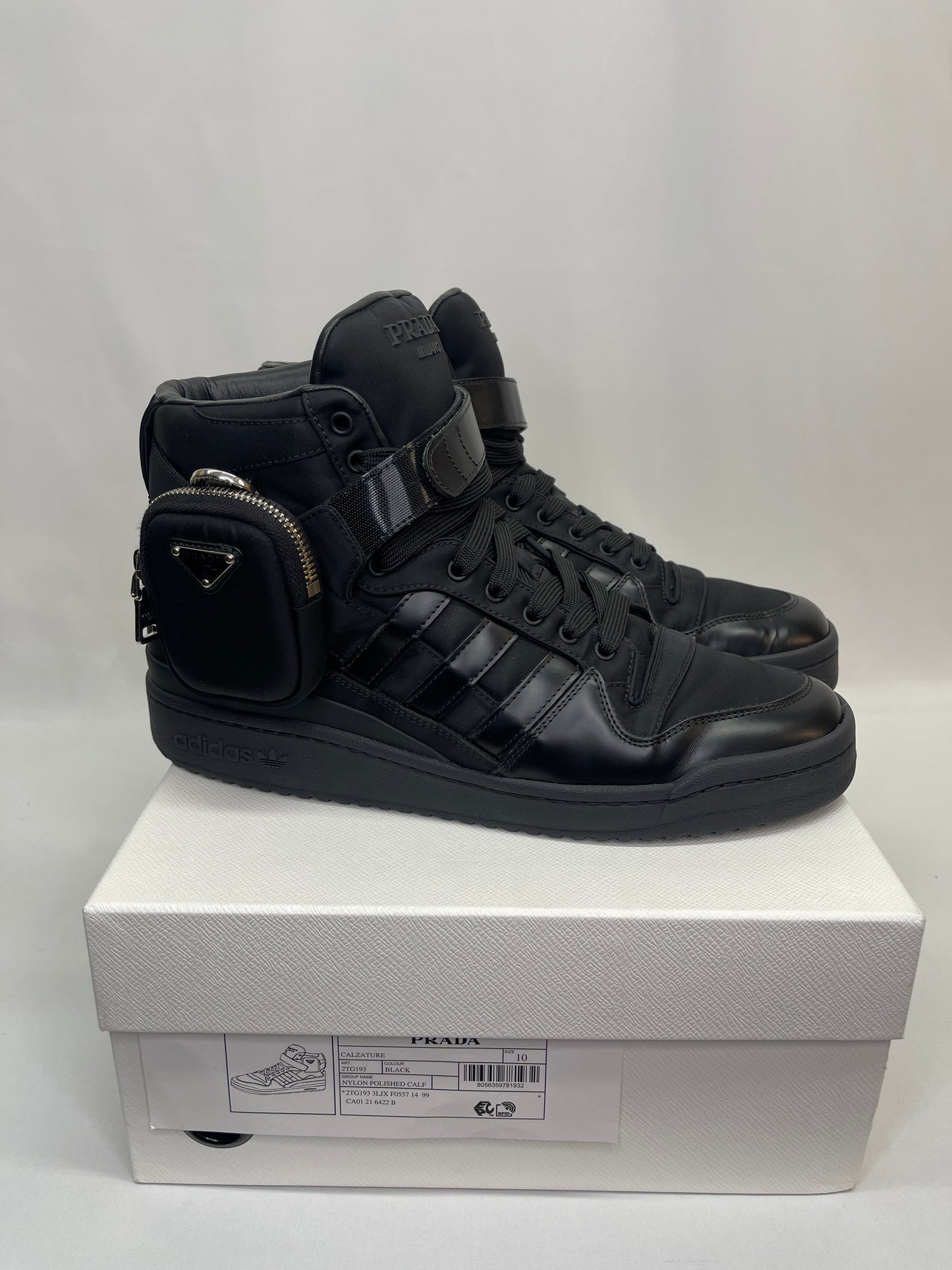 Preowned Prada Adidas Re-Nylon Forum High