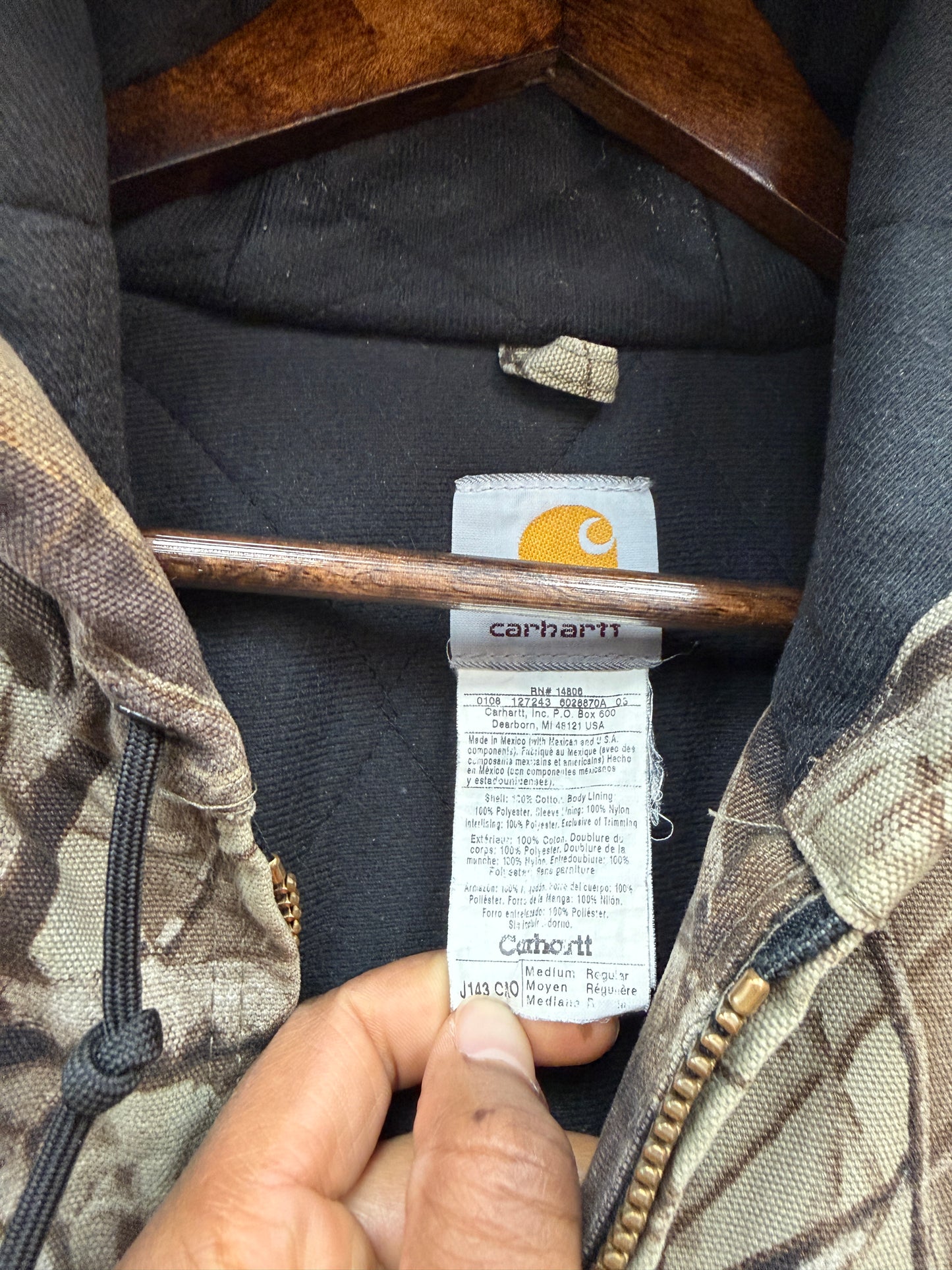 Vintage Real Tree Carhartt Hooded Jacket
