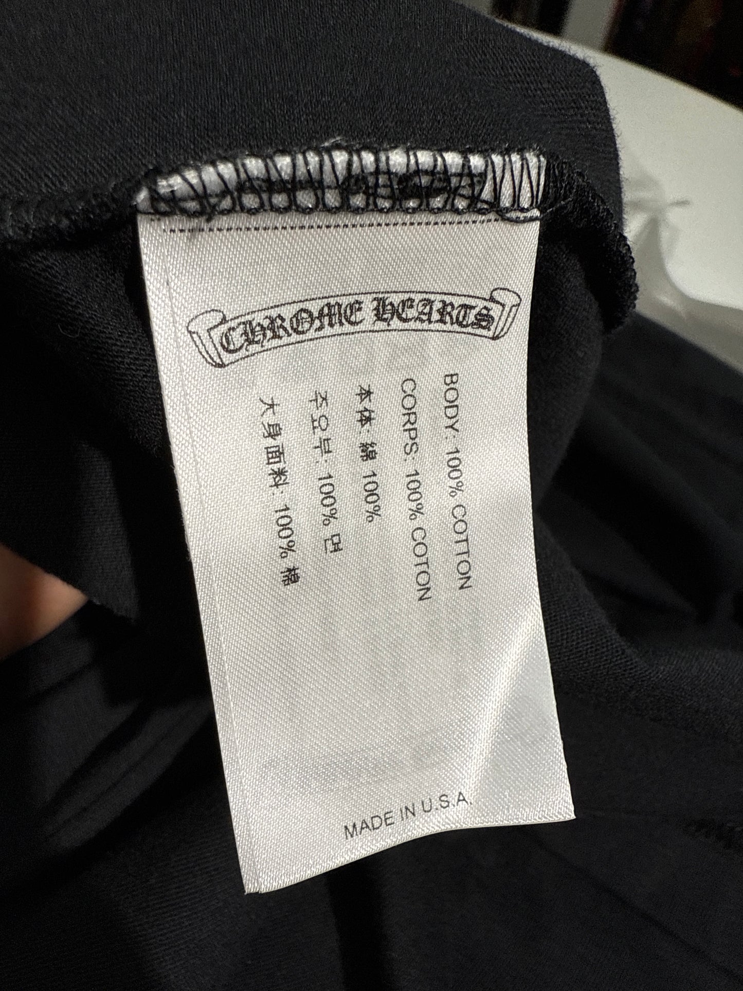 Like New Chrome Hearts Neck Logo Tee