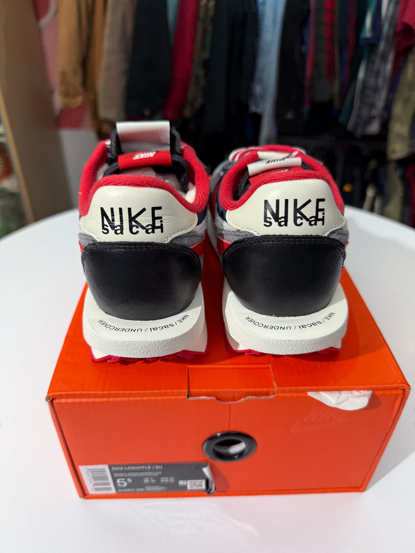 New Midnight Spruce Sacai Nike LD Waffle