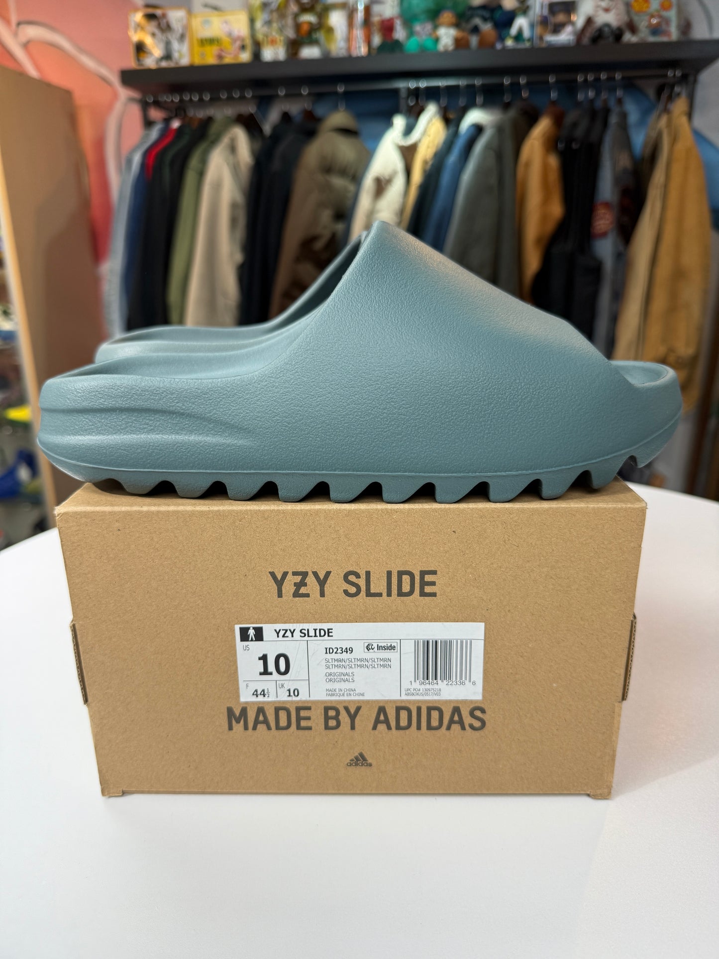 New Slate Marine Adidas Yeezy Slides