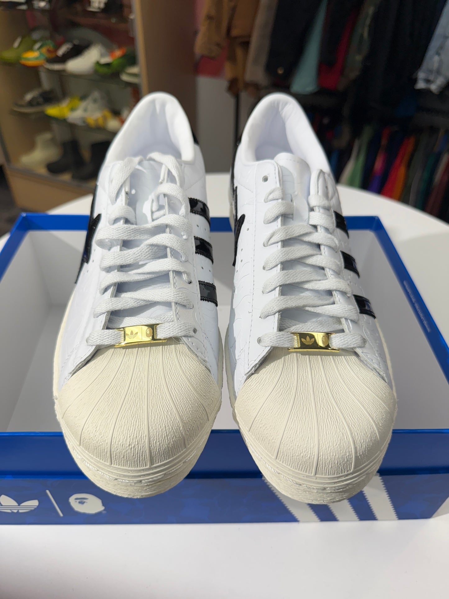 New Bape White Black Adidas Superstar Vintage